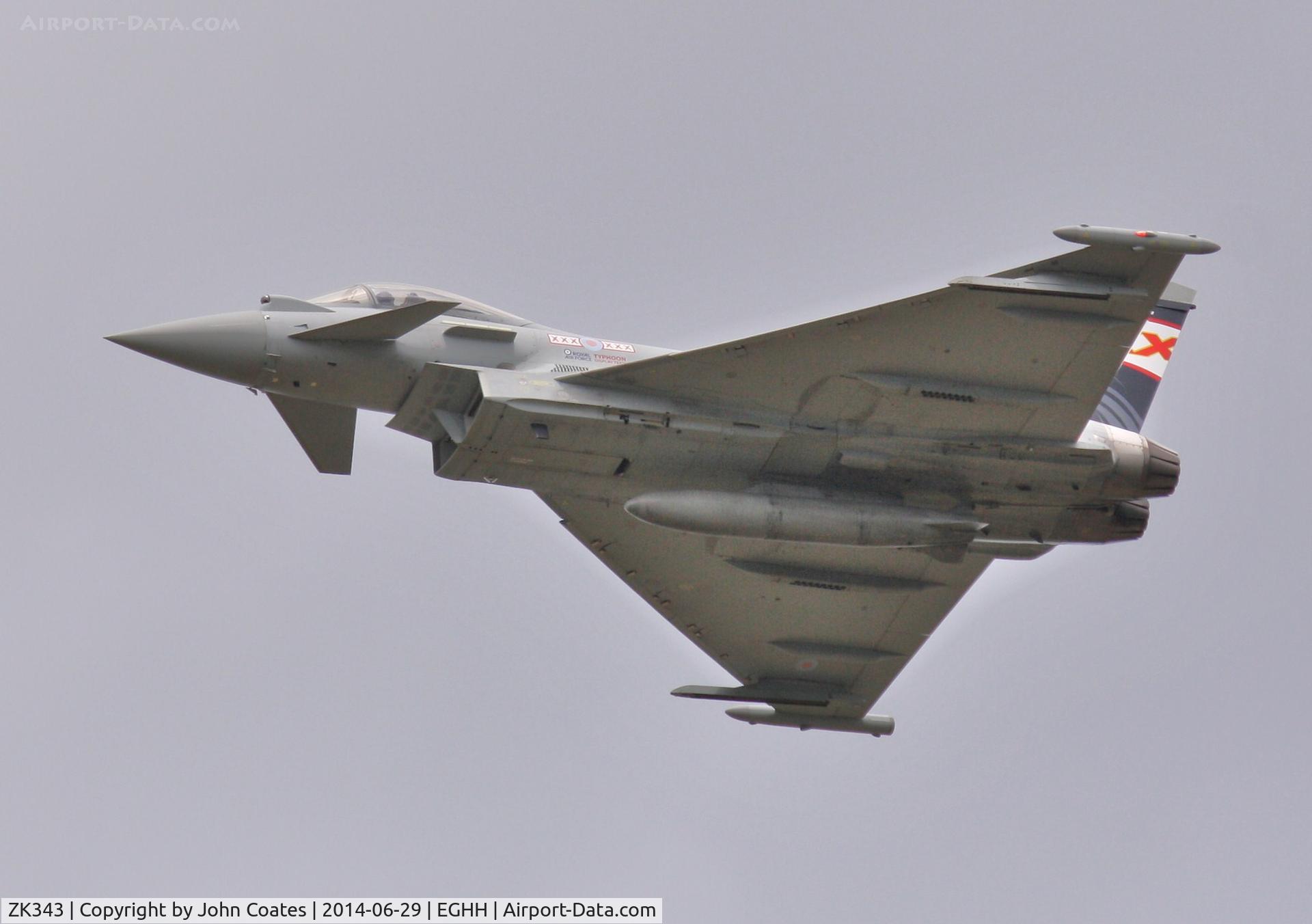 ZK343, 2012 Eurofighter EF-2000 Typhoon FGR4 C/N BS104/380, Returning from Goodwood