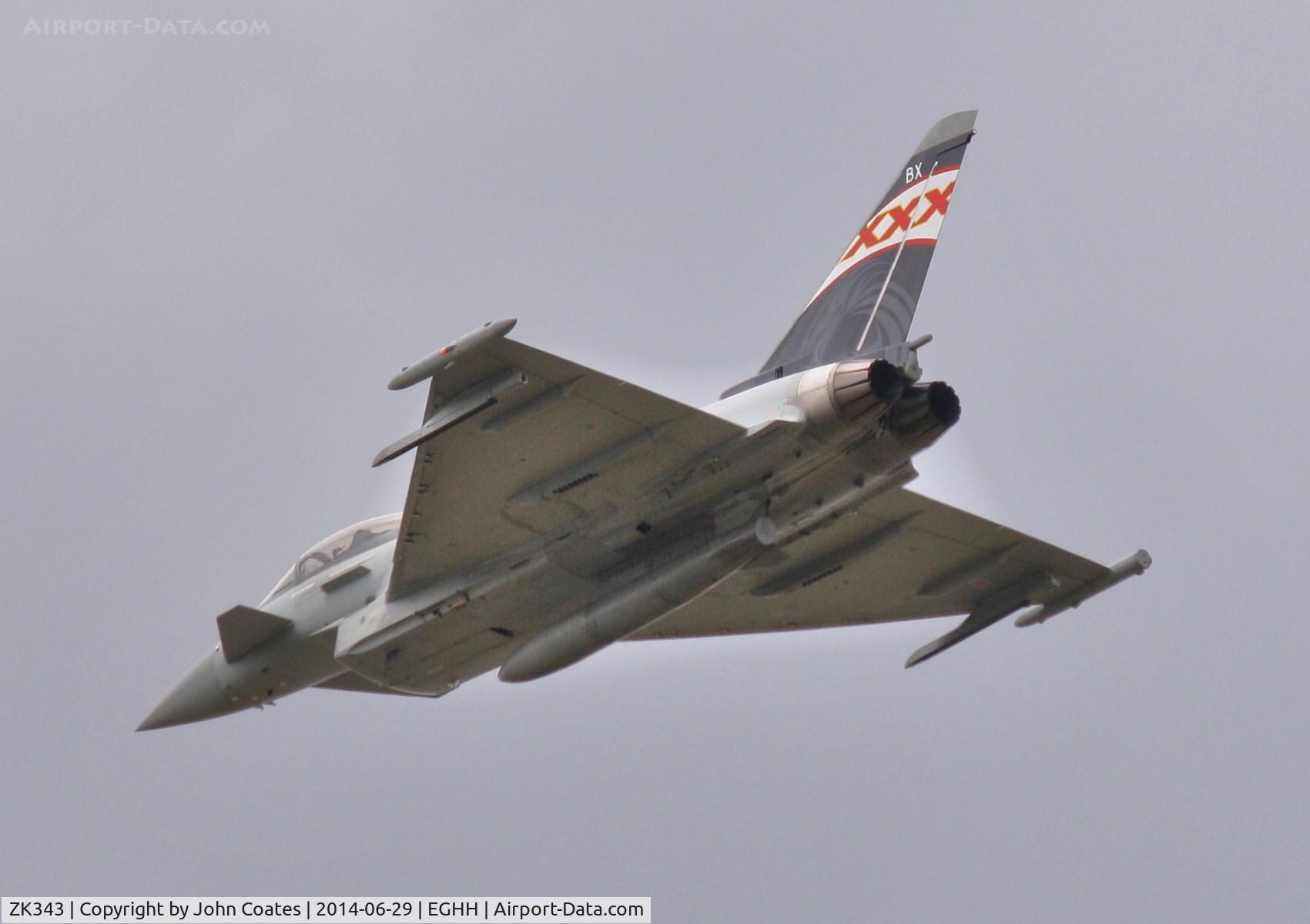 ZK343, 2012 Eurofighter EF-2000 Typhoon FGR4 C/N BS104/380, Run and break to land