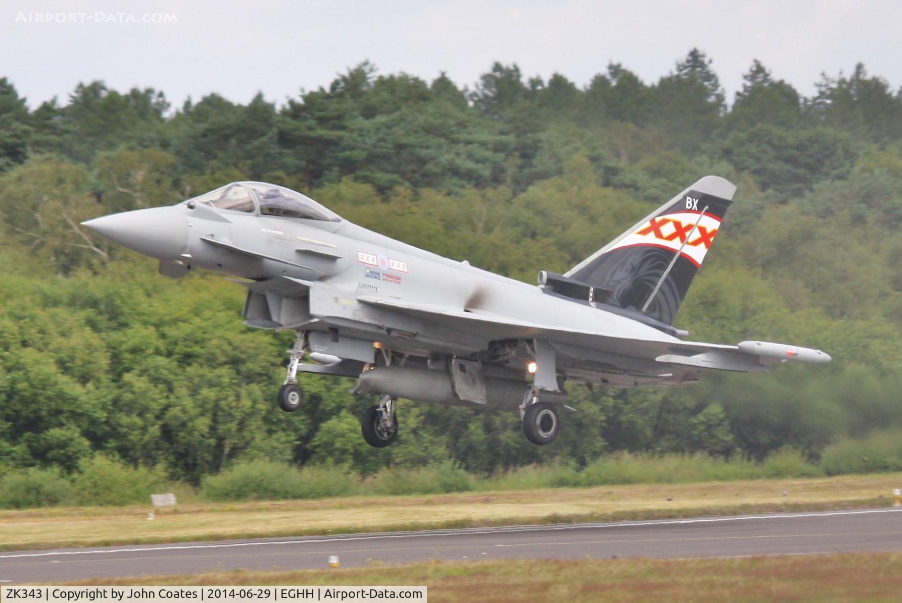 ZK343, 2012 Eurofighter EF-2000 Typhoon FGR4 C/N BS104/380, Landing 26