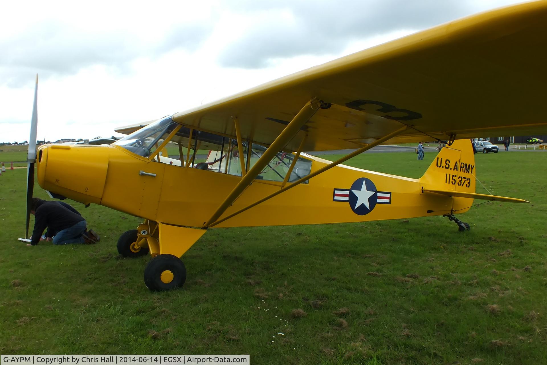 G-AYPM, 1951 Piper L-18C Super Cub C/N 18-1373, at the Air Britain fly in
