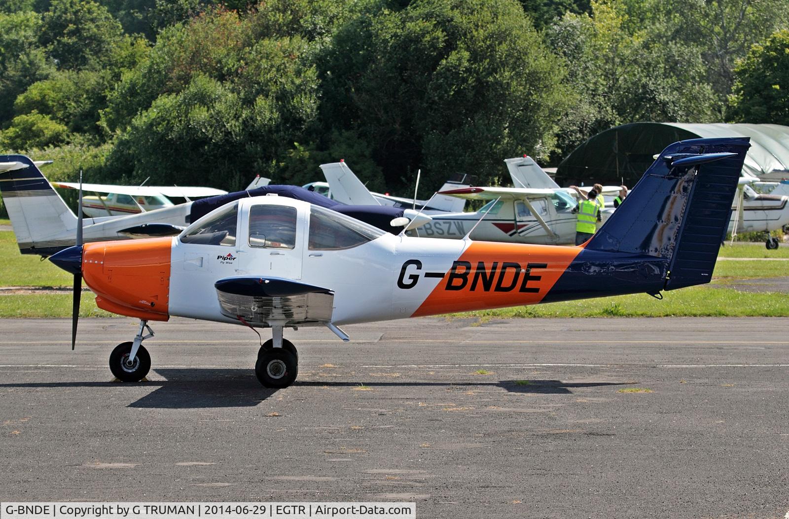 G-BNDE, 1979 Piper PA-38-112 Tomahawk Tomahawk C/N 38-79A0363, On the ramp at Elstree