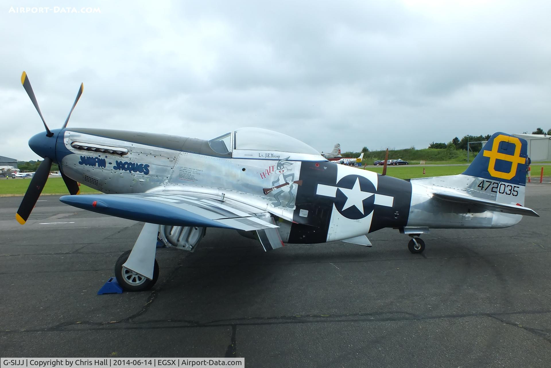 G-SIJJ, 1944 North American P-51D Mustang C/N 122-31894 (44-72035), at the Air Britain fly in