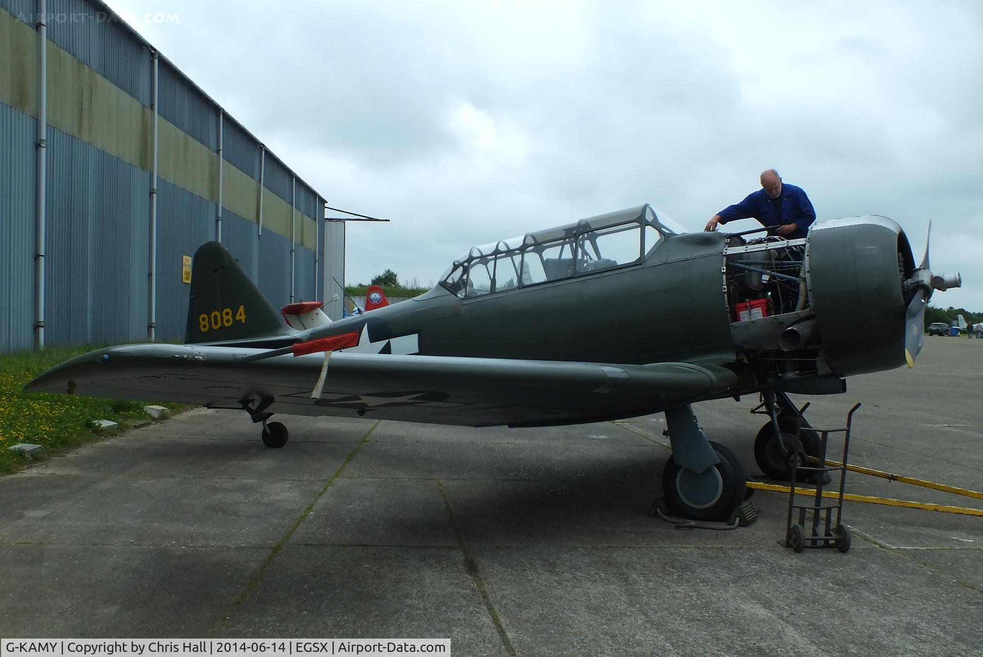 G-KAMY, North American AT-6D Harvard III C/N 88-16849 (42-85068), at the Air Britain fly in