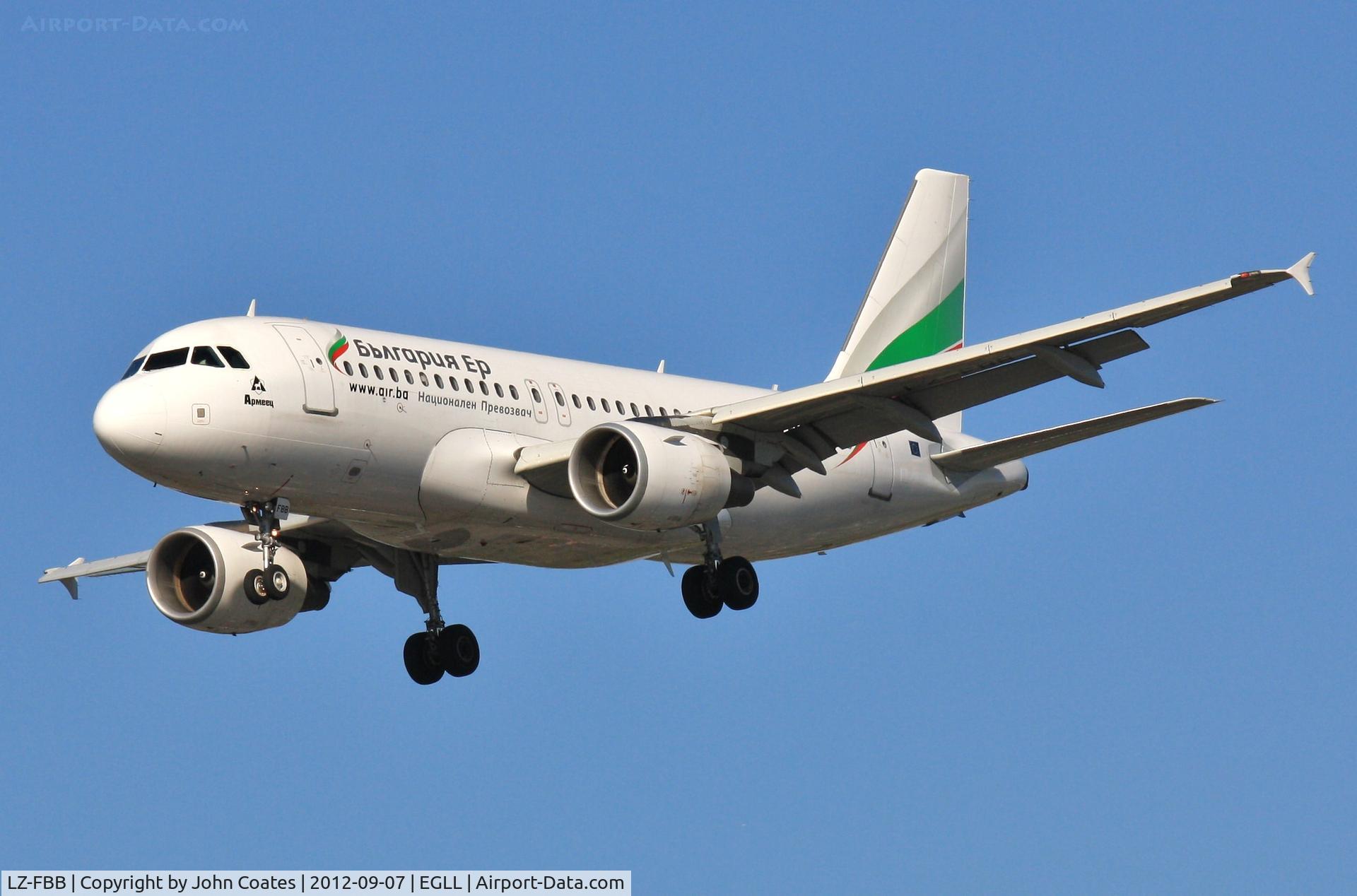 LZ-FBB, 2007 Airbus A319-112 C/N 3309, Finals 27R
