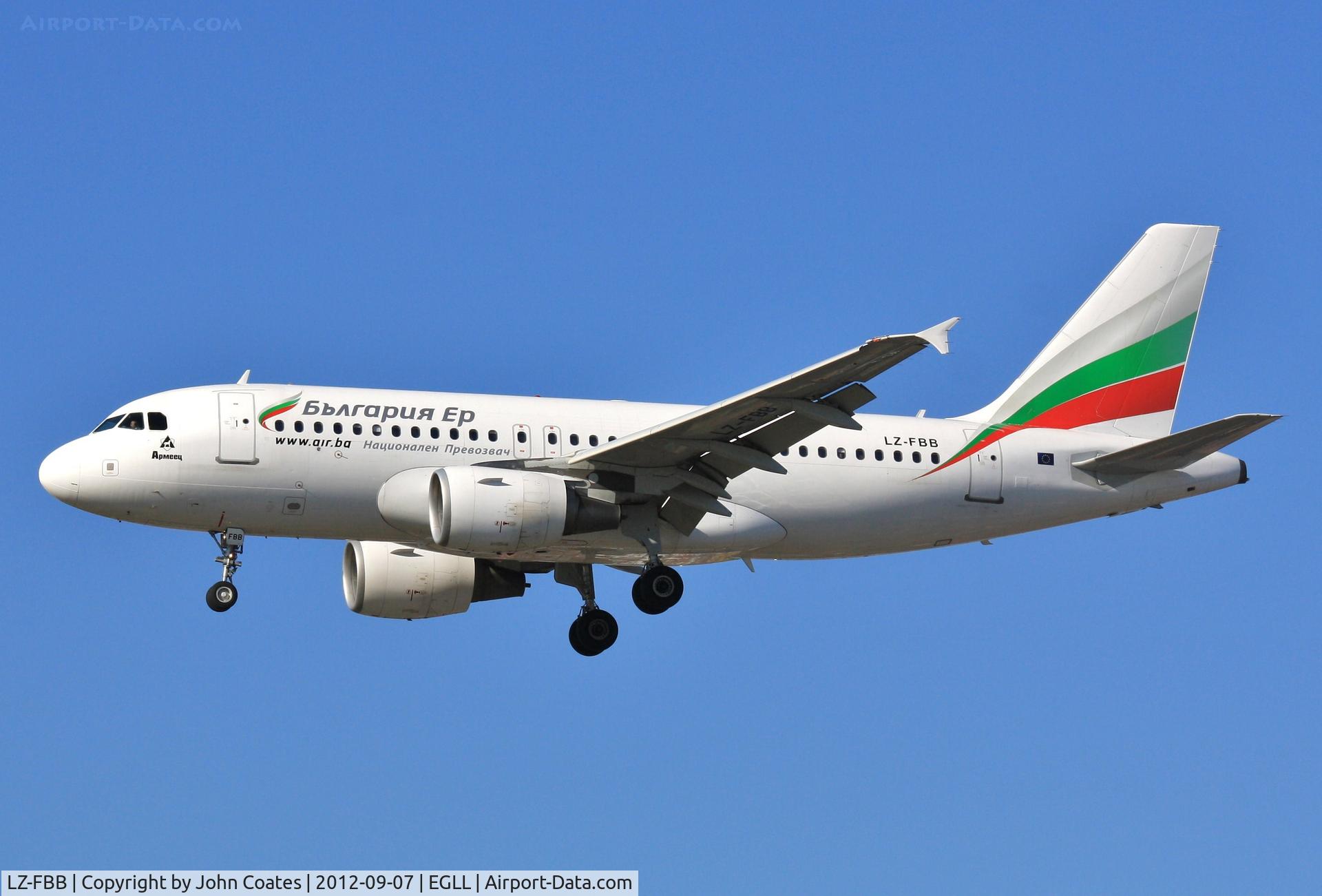 LZ-FBB, 2007 Airbus A319-112 C/N 3309, Arriving 27R