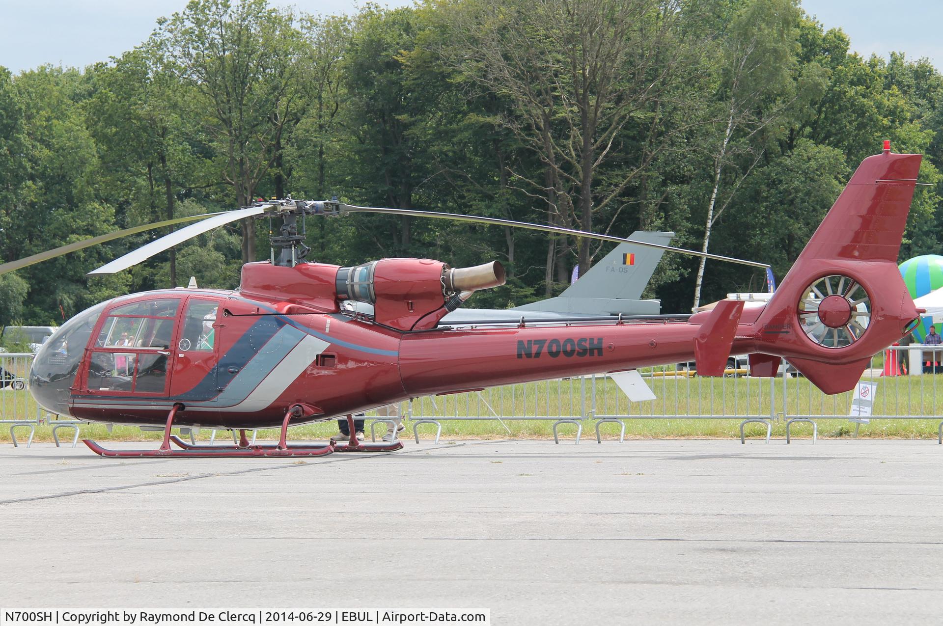 N700SH, 1974 Aérospatiale SA-341G Gazelle C/N 1154, Static display at Ursel Opendoor.