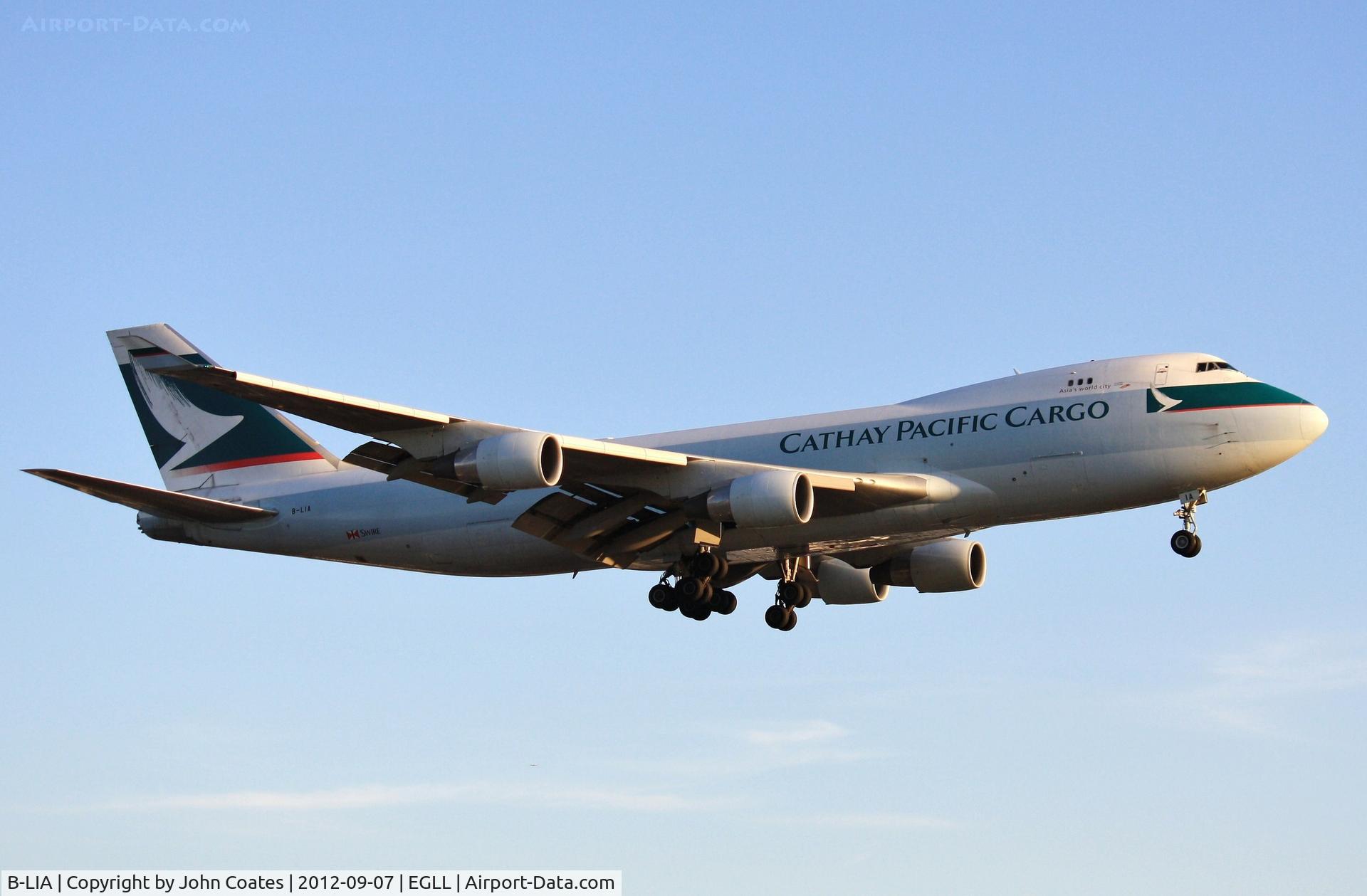 B-LIA, 2008 Boeing 747-467ERF C/N 37299/1404, Finals 27R