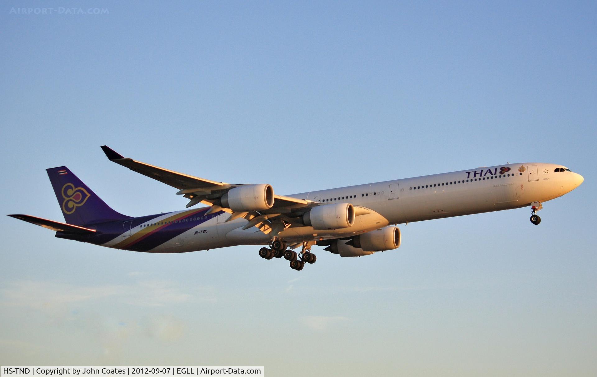 HS-TND, 2005 Airbus A340-642 C/N 710, Finals 27R
