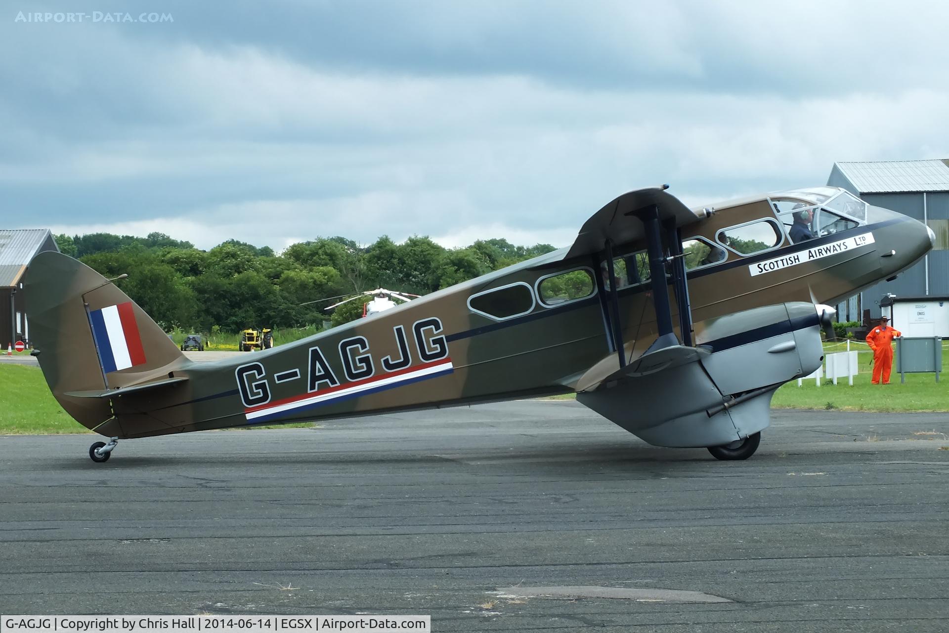 G-AGJG, 1941 De Havilland DH-89A Dominie/Dragon Rapide C/N 6517, at the Air Britain fly in