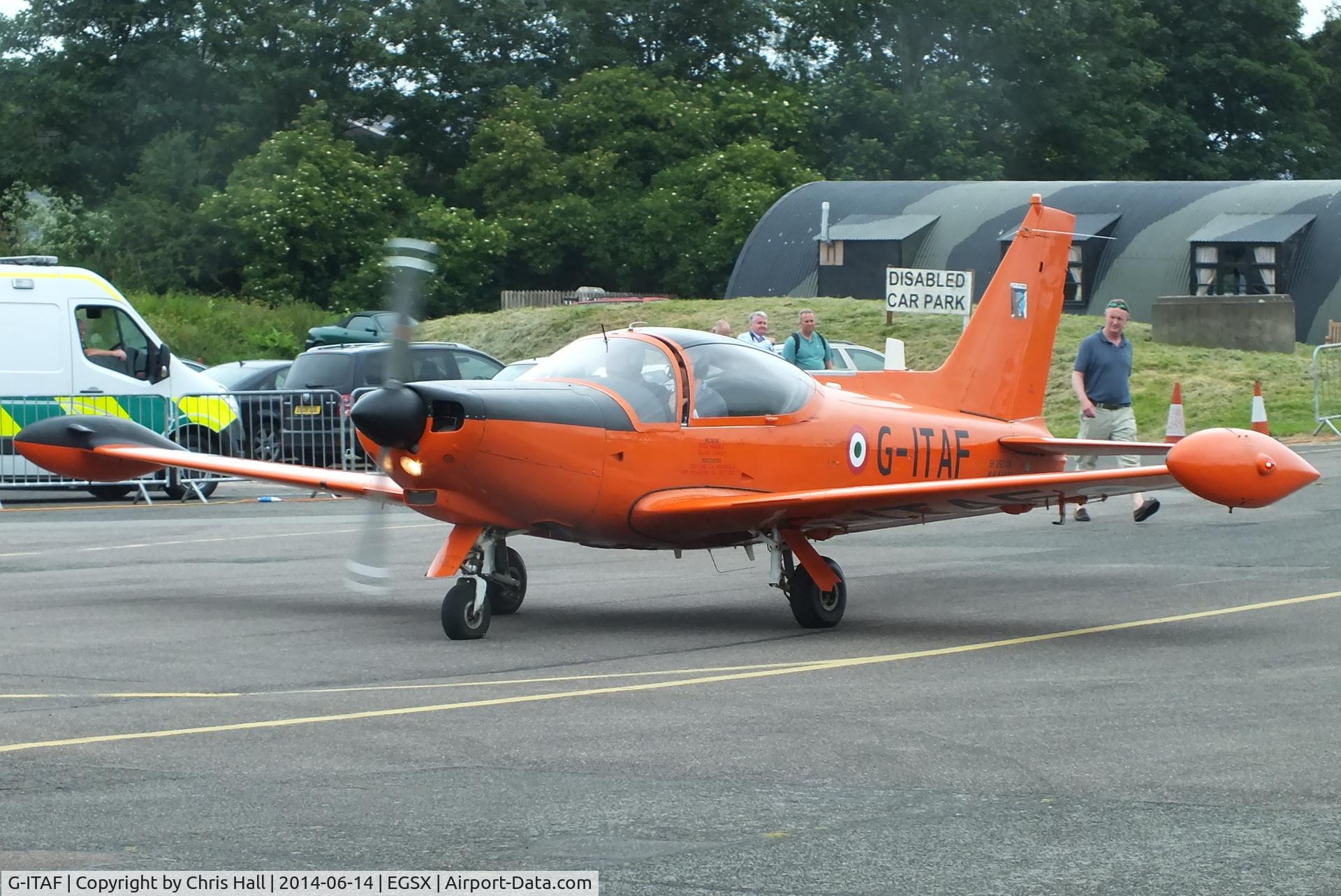 G-ITAF, 1983 SIAI-Marchetti SF-260AM C/N 40-013/690, at the Air Britain fly in