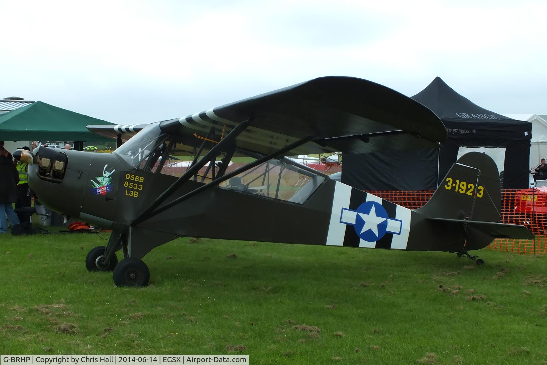 G-BRHP, 1942 Aeronca O-58B Defender C/N 058B-8533, at the Air Britain fly in