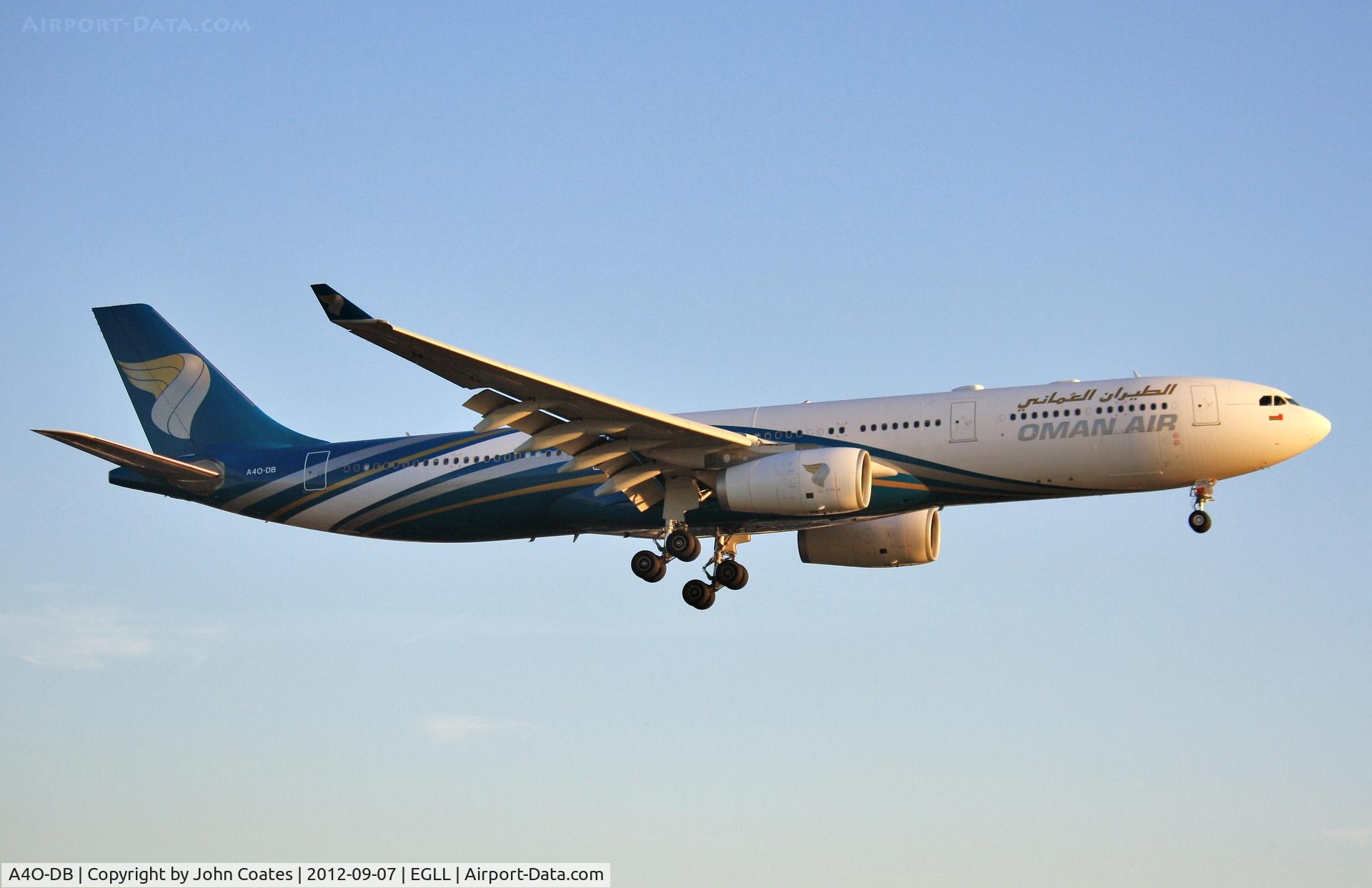 A4O-DB, 2009 Airbus A330-343 C/N 1044, Finals 27R