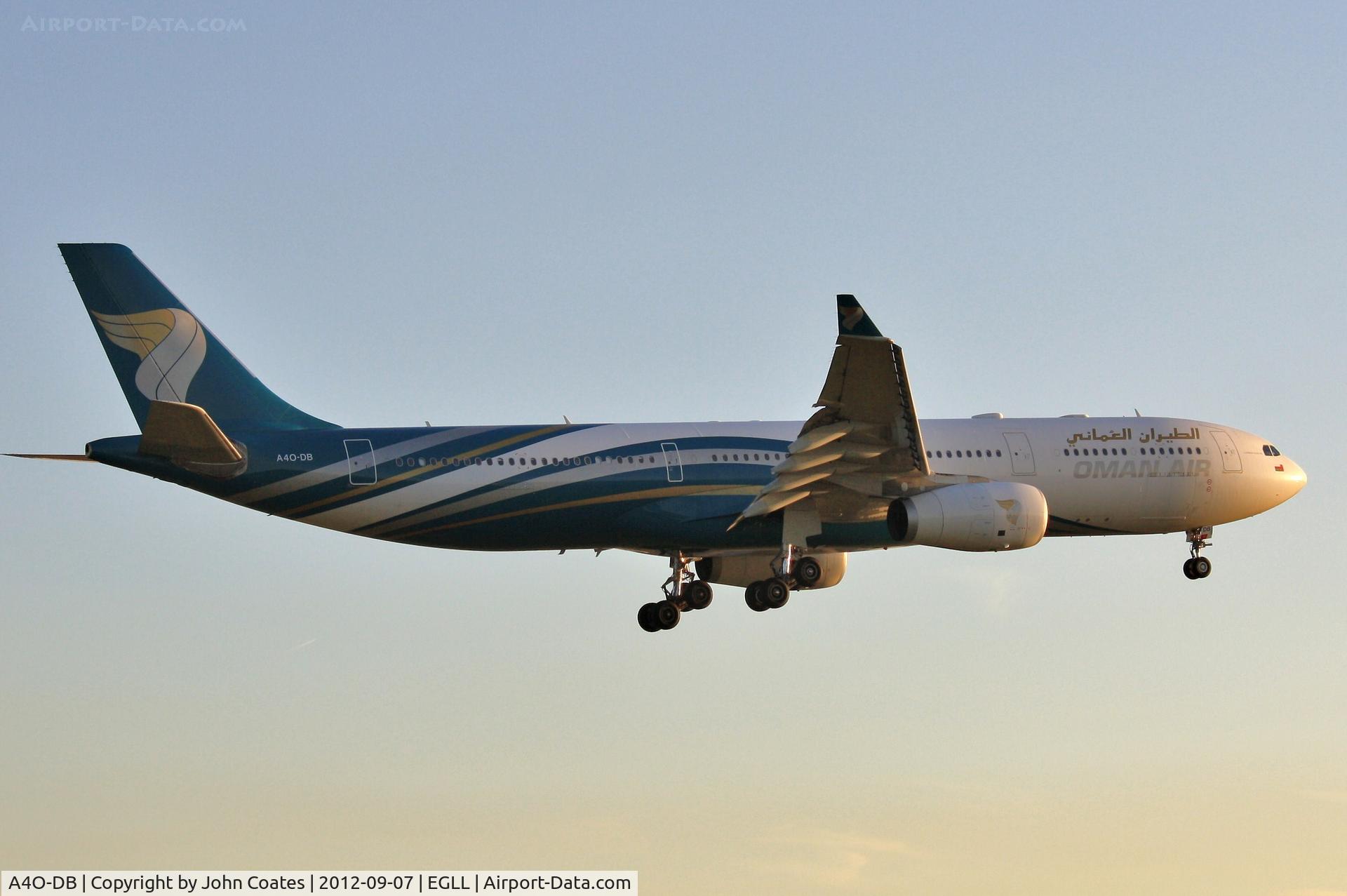 A4O-DB, 2009 Airbus A330-343 C/N 1044, Arriving 27R
