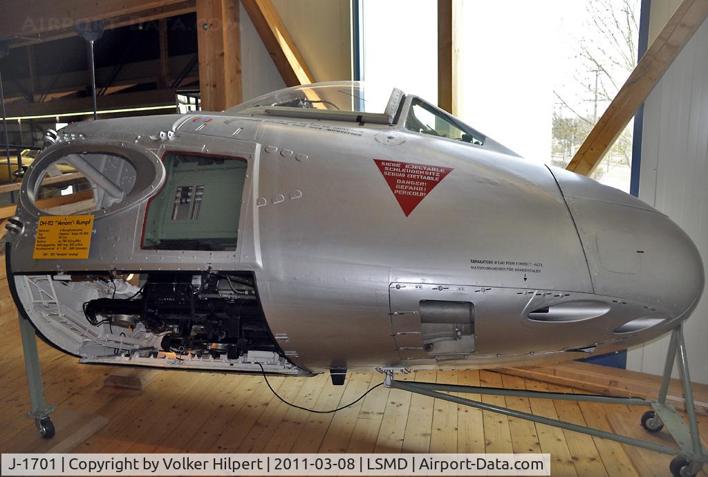 J-1701, De Havilland DH-112 Venom FB.54 C/N 871, at swiss Air Force Museum