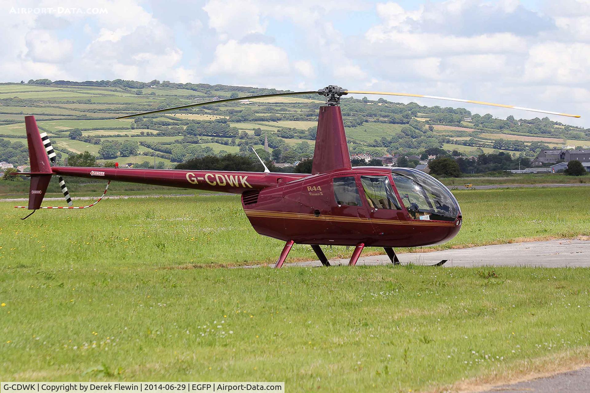 G-CDWK, 2006 Robinson R44 Raven II C/N 11116, Visiting Raven II, seen at EGFP.