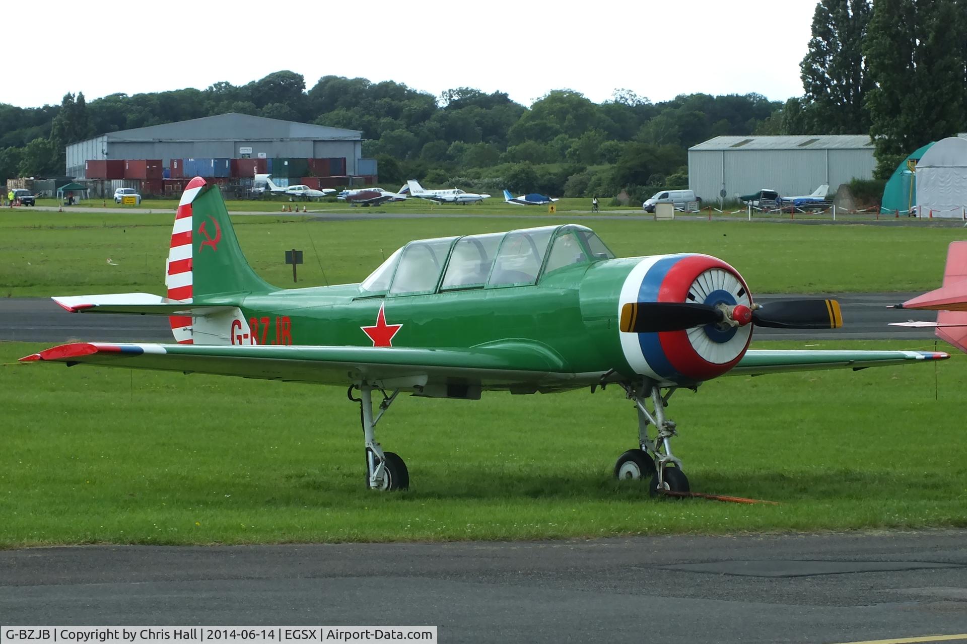 G-BZJB, 1981 Bacau Yak-52 C/N 811601, at the Air Britain fly in