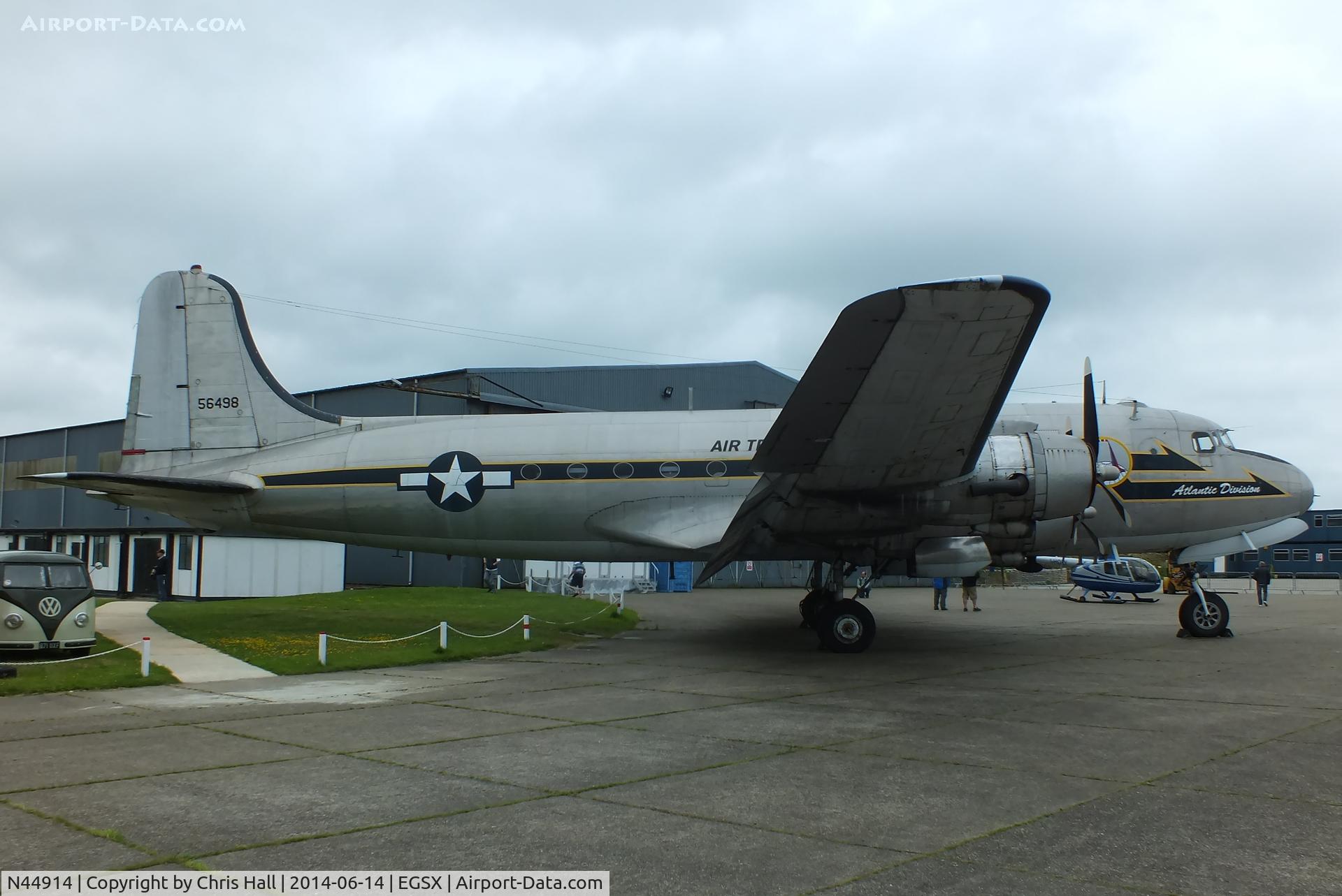 N44914, 1945 Douglas C-54Q-1-DC Skymaster (DC-4A) C/N 10630, stored at North Weald
