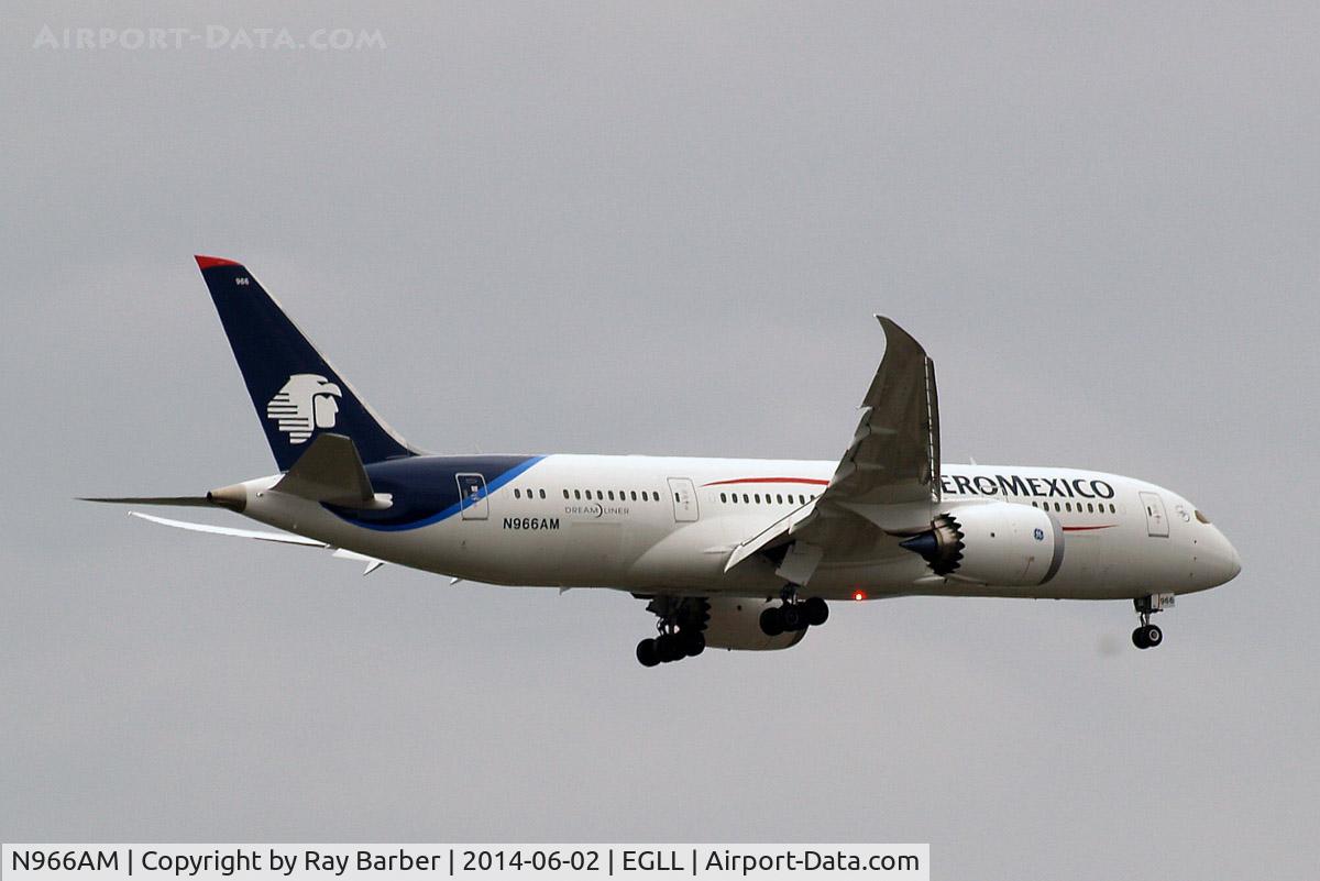 N966AM, 2014 Boeing 787-8 Dreamliner C/N 35311, Boeing 787-8 Dreamliner [35311] (Aeromexico) Home~G 02/06/2014. On approach 27L.