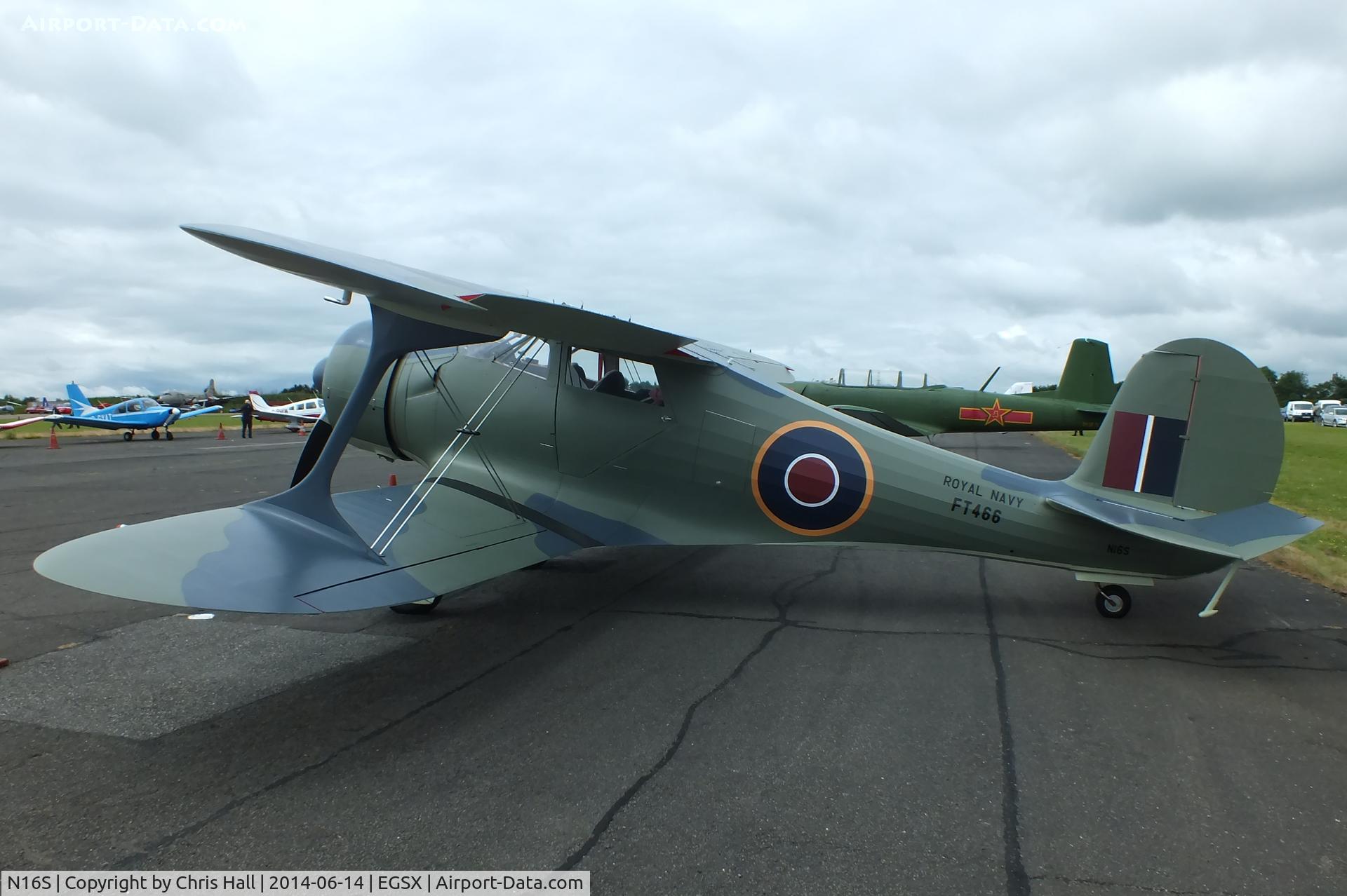 N16S, 1944 Beech D17S Staggerwing C/N 6687, at the Air Britain fly in