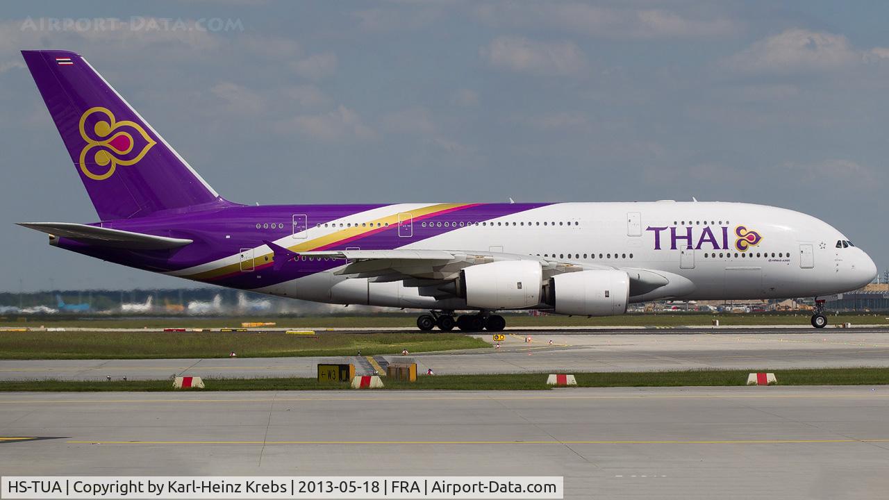 HS-TUA, 2012 Airbus A380-841 C/N 087, line up RWY 18