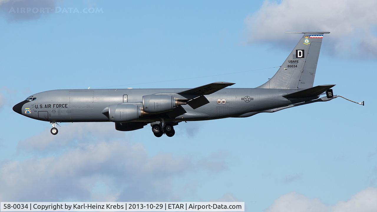 58-0034, 1958 Boeing KC-135R Stratotanker C/N 17779, US Air Force