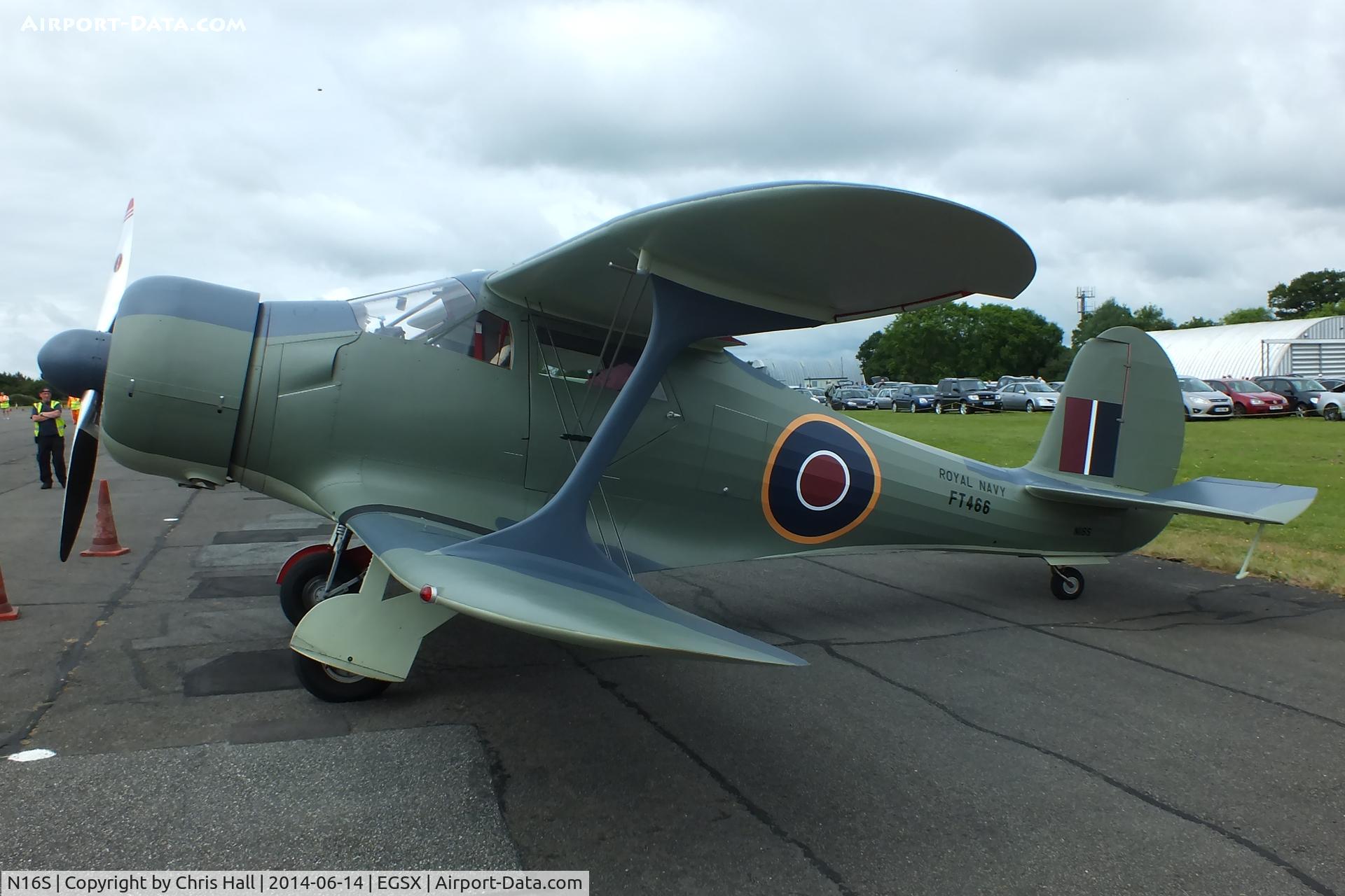 N16S, 1944 Beech D17S Staggerwing C/N 6687, at the Air Britain fly in