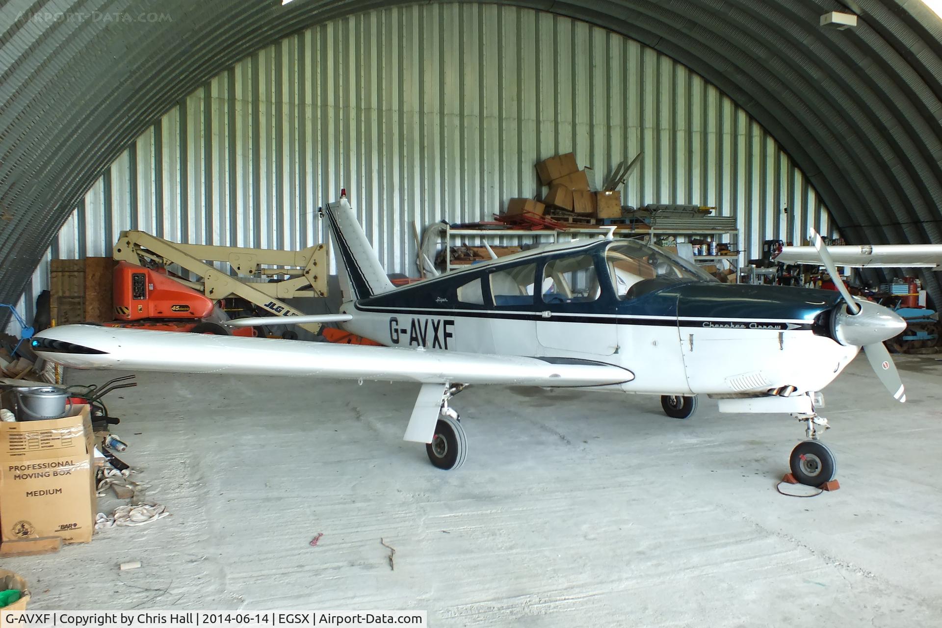 G-AVXF, 1967 Piper PA-28R-180 Cherokee Arrow C/N 28R-30044, North Weald resident