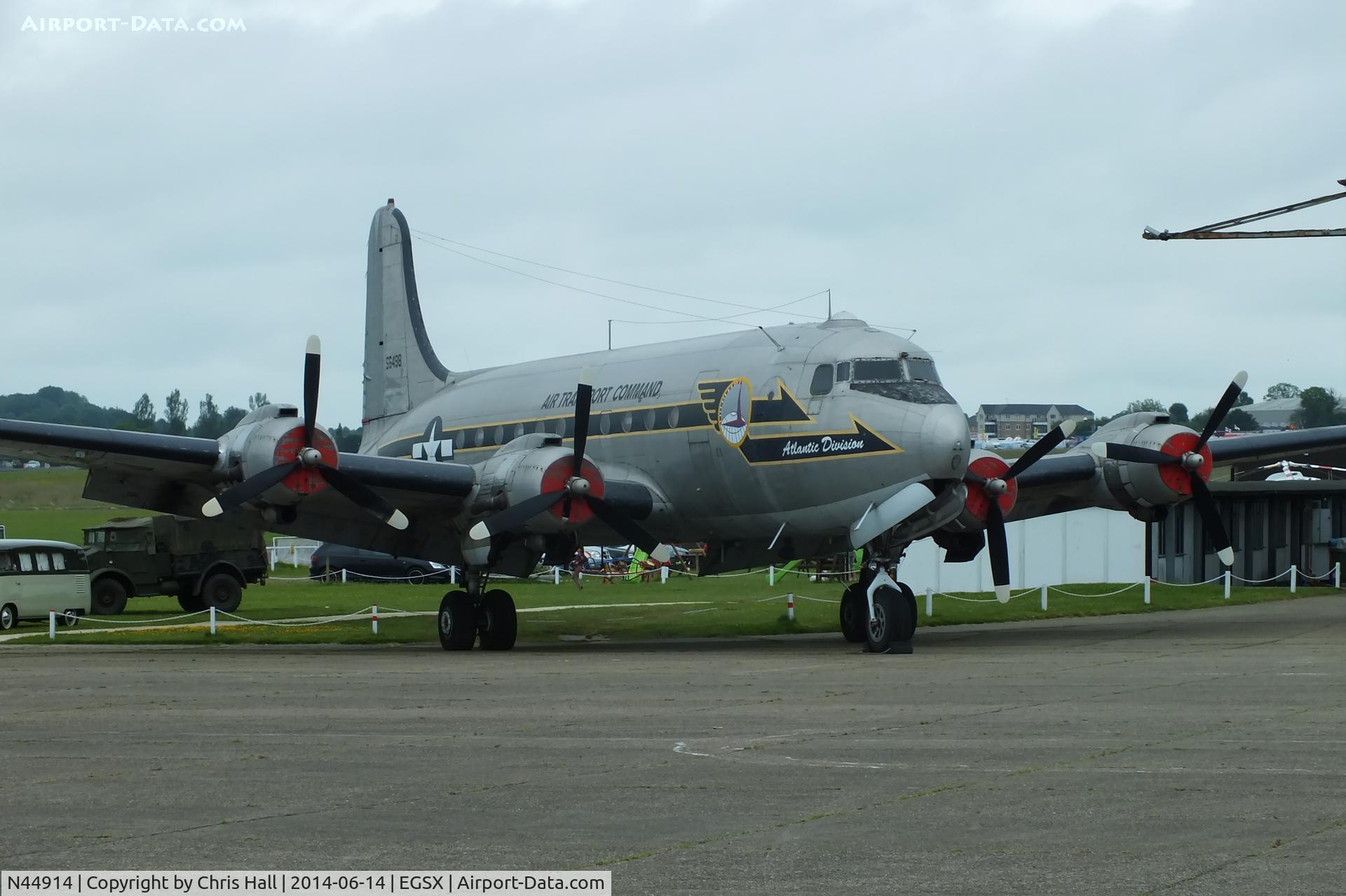 N44914, 1945 Douglas C-54Q-1-DC Skymaster (DC-4A) C/N 10630, stored at North Weald