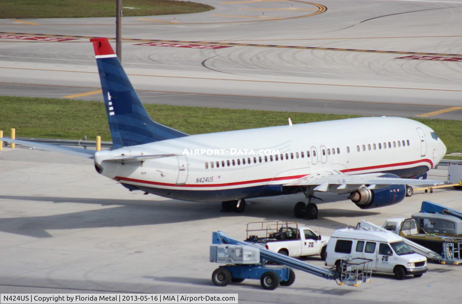 N424US, 1989 Boeing 737-401 C/N 23991, US Airways 737-400