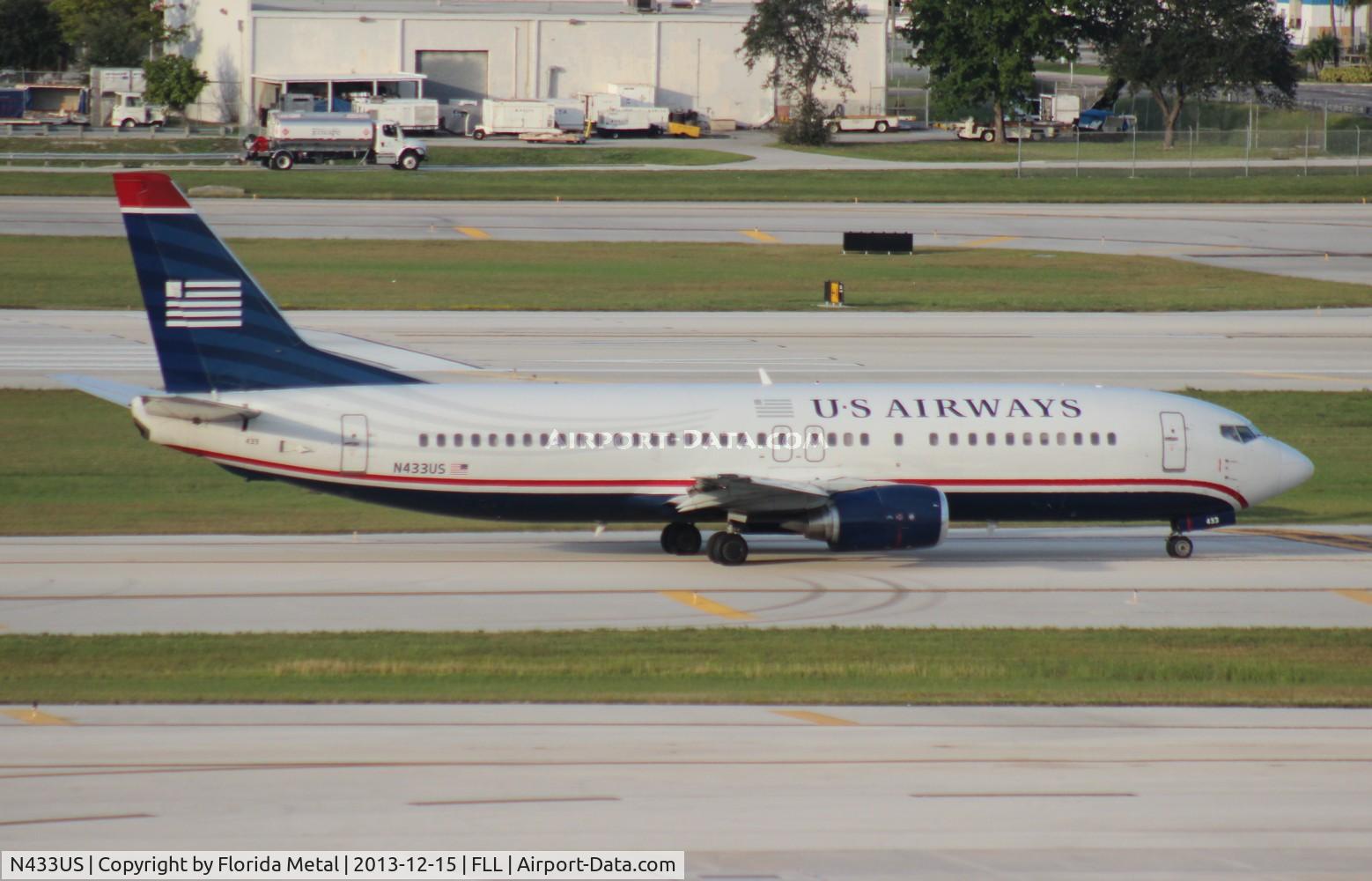 N433US, 1990 Boeing 737-4B7 C/N 24555, US Airways 737-400