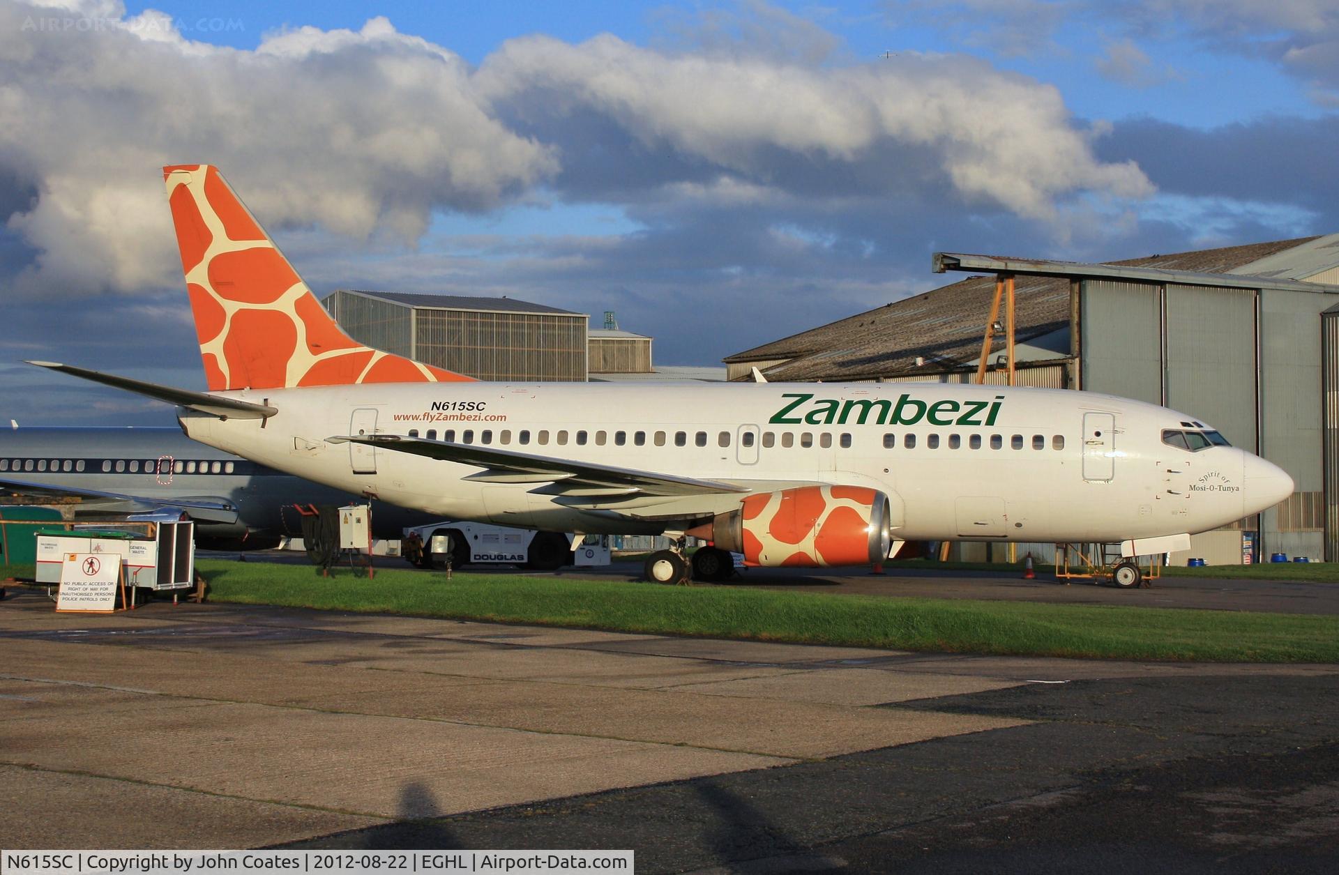 N615SC, 1994 Boeing 737-5Y0 C/N 26100, Just arrived at ATC