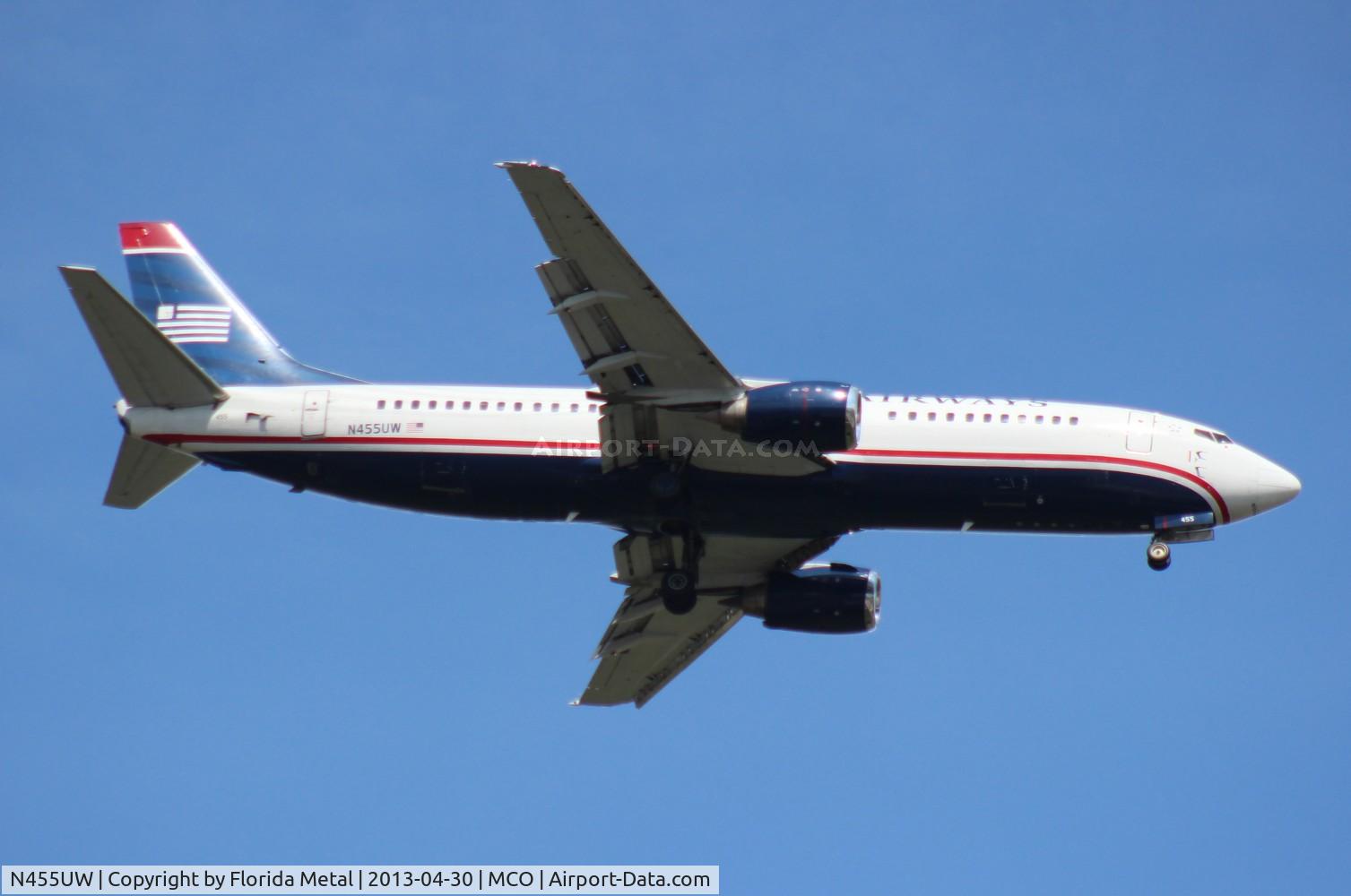 N455UW, 1991 Boeing 737-4B7 C/N 24997, US Airways 737-400