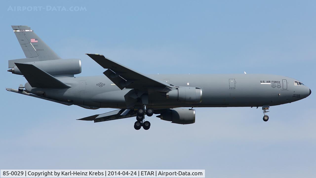 85-0029, 1985 McDonnell Douglas KC-10A Extender C/N 48234, US Air Force