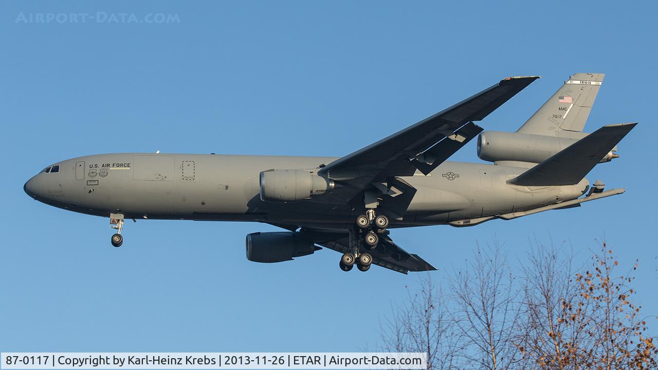 87-0117, 1987 McDonnell Douglas KC-10A Extender C/N 48303, US Air Force