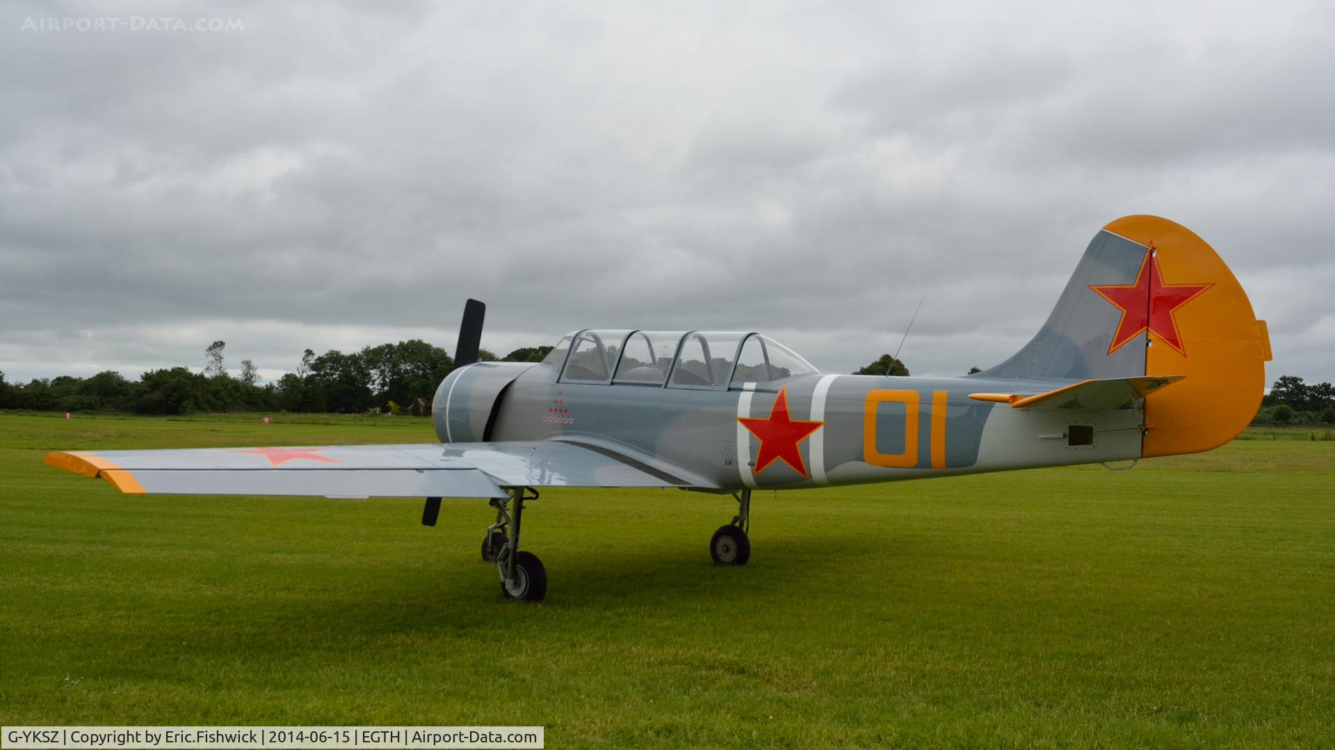 G-YKSZ, 1993 Yakovlev (Aerostar) Yak-52 C/N 9311709, 1. G-YKSZ at The Shuttleworth Collection Airshow - featuring LAA 'party in the park.'