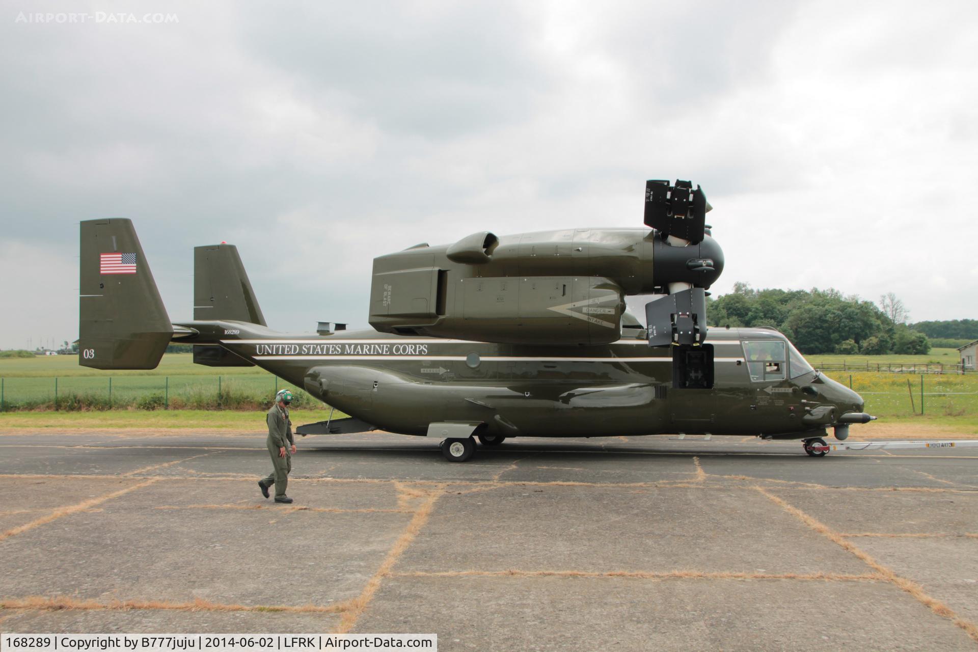 168289, Bell-Boeing MV-22B Osprey C/N D0206, at Caen