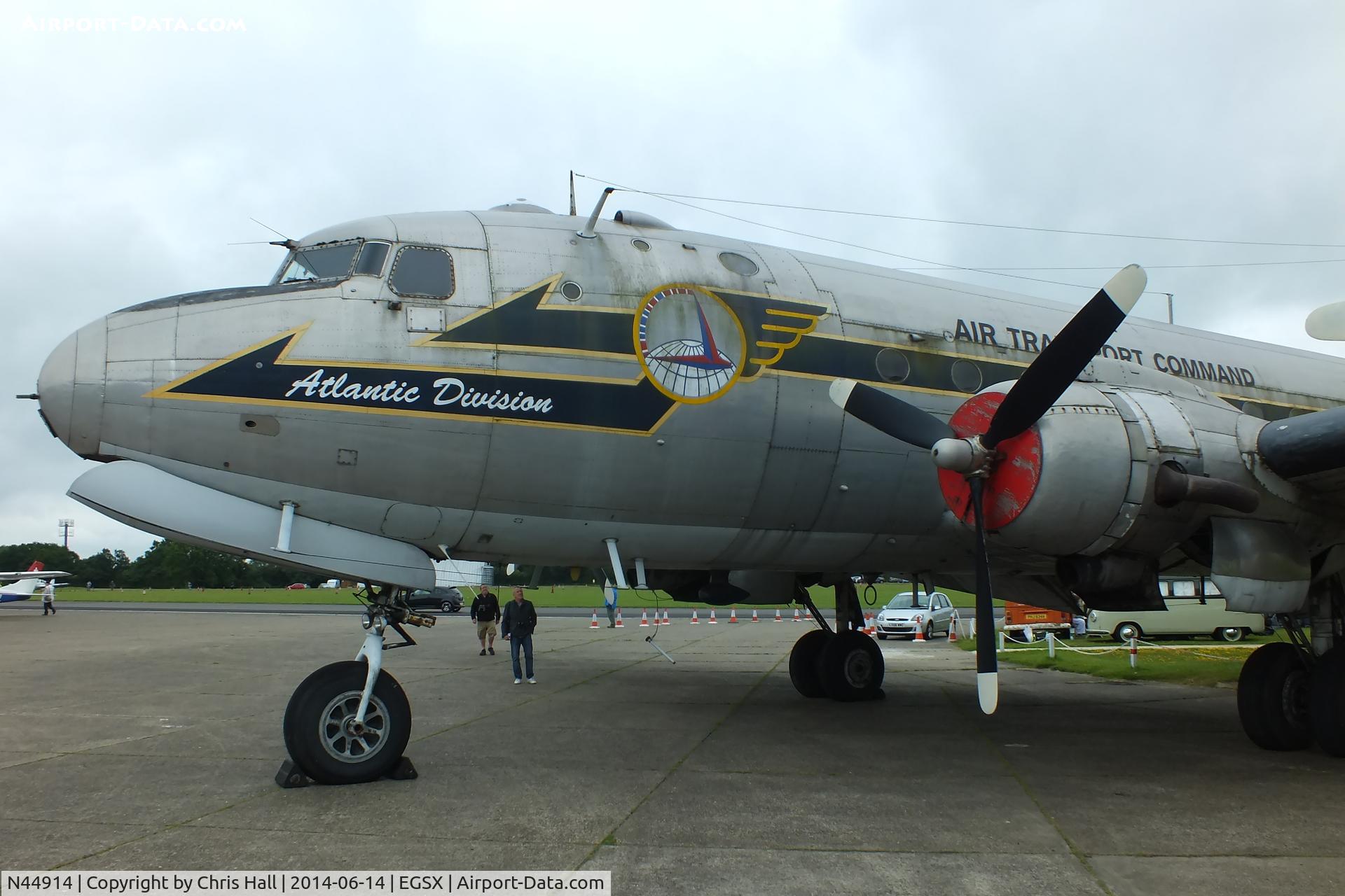N44914, 1945 Douglas C-54Q-1-DC Skymaster (DC-4A) C/N 10630, stored at North Weald