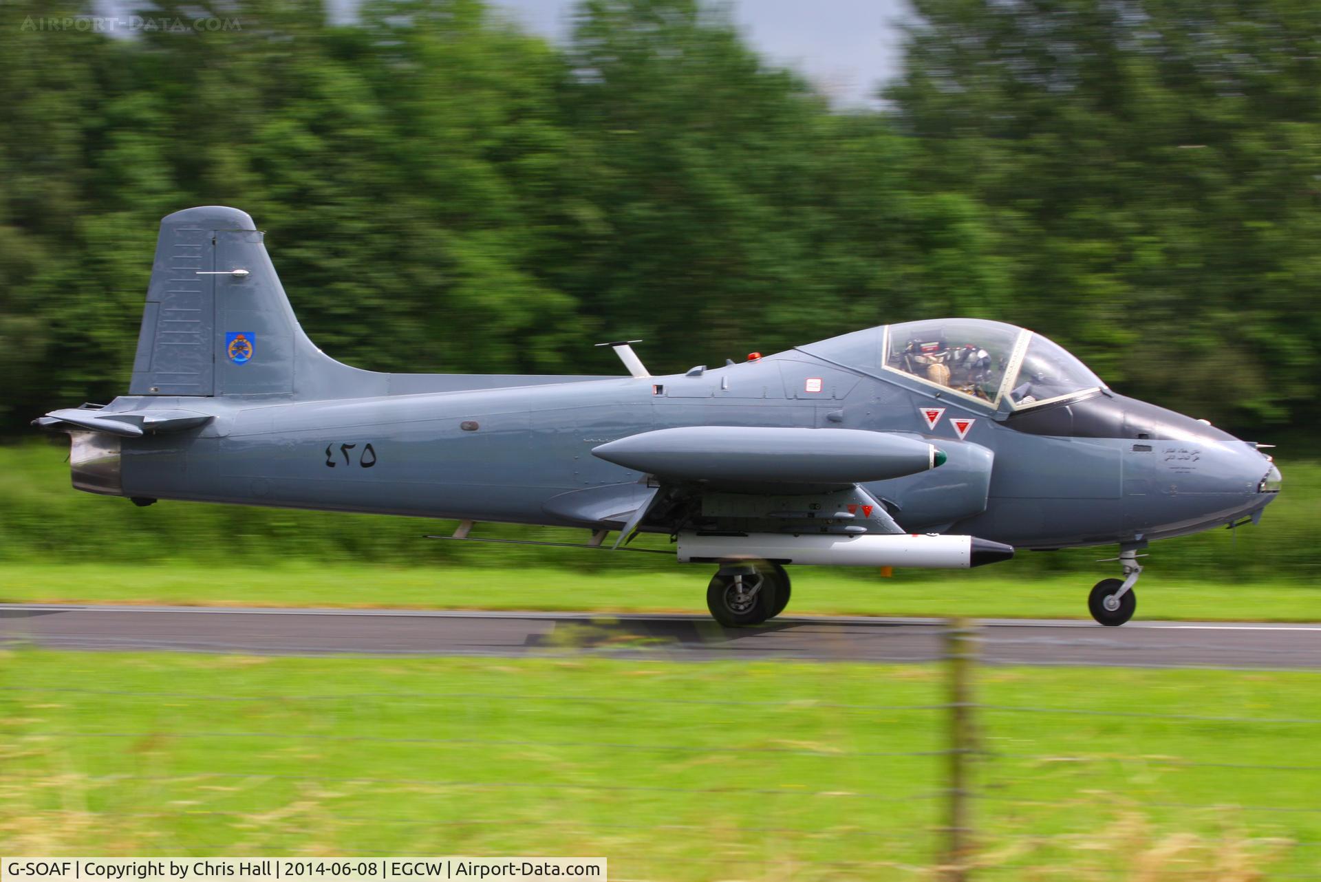 G-SOAF, 1986 BAC 167 Strikemaster Mk.82A C/N 425, at the Bob Jones Memorial Airshow, Welshpool
