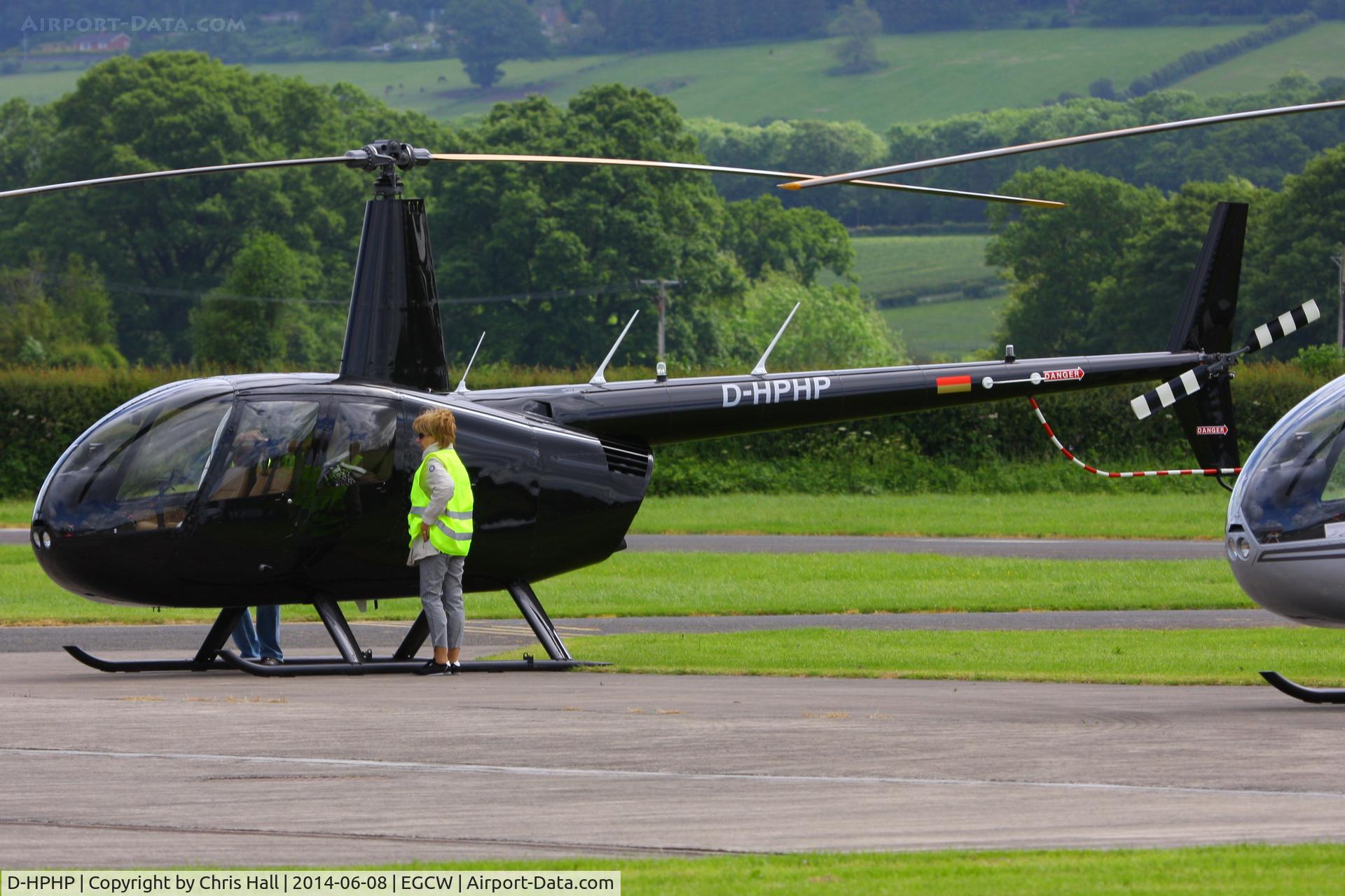 D-HPHP, Robinson R44  Raven II C/N 13284, visitor at Welshpool