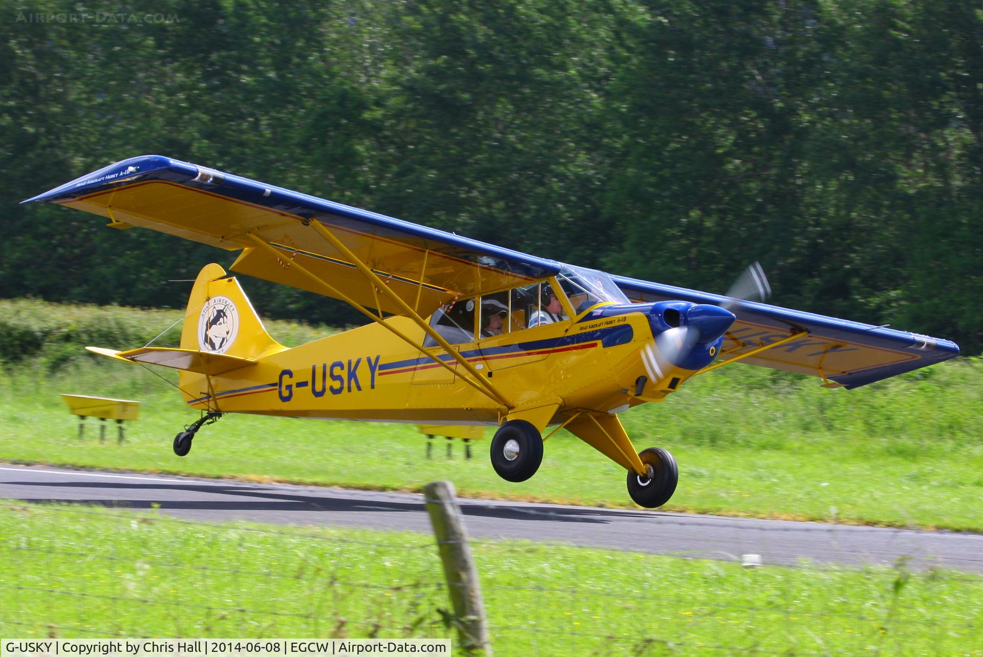 G-USKY, 2004 Aviat A-1B Husky C/N 2261, visitor at Welshpool