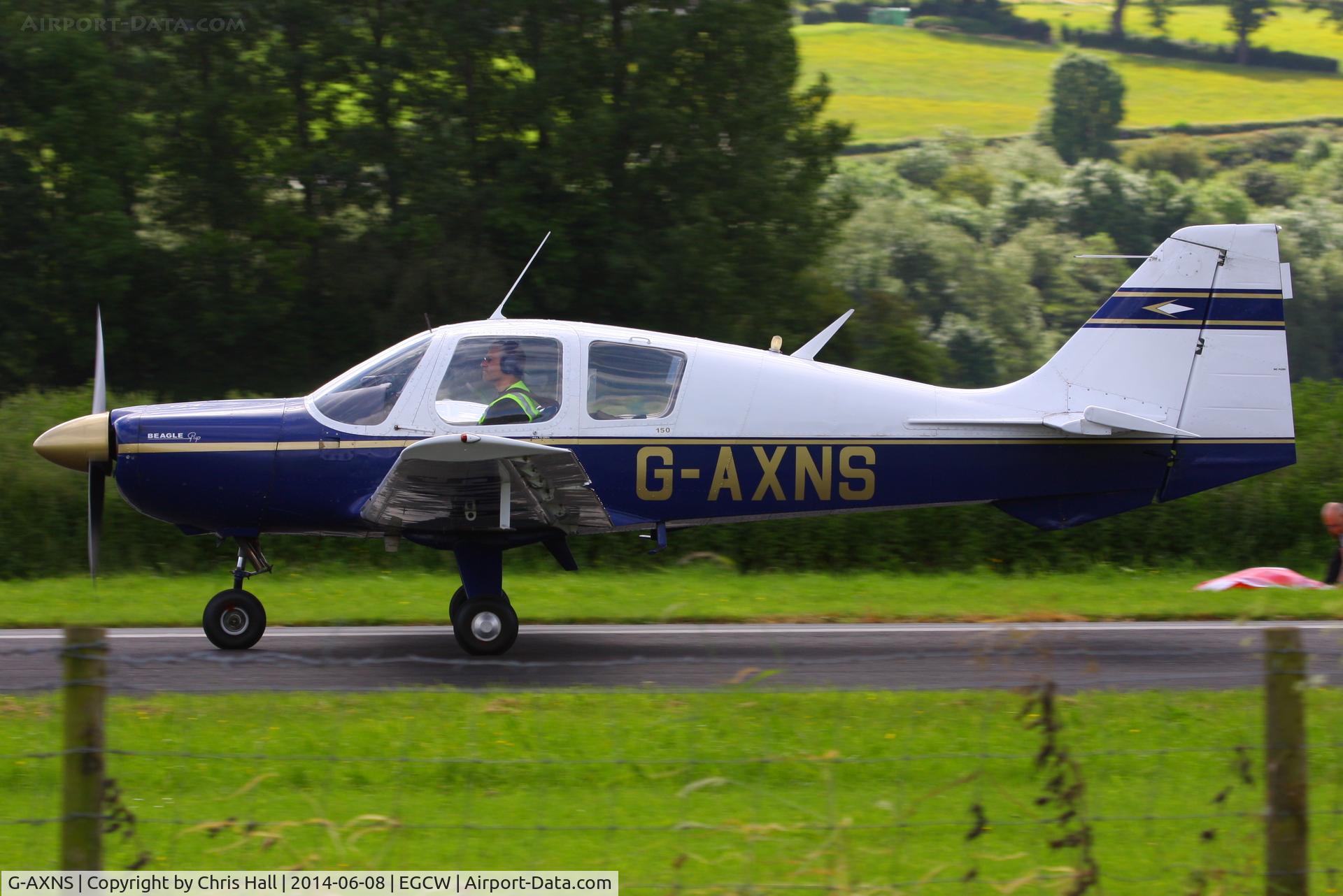 G-AXNS, 1969 Beagle B-121 Pup Series 2 (Pup 150) C/N B121-110, visitor at Welshpool