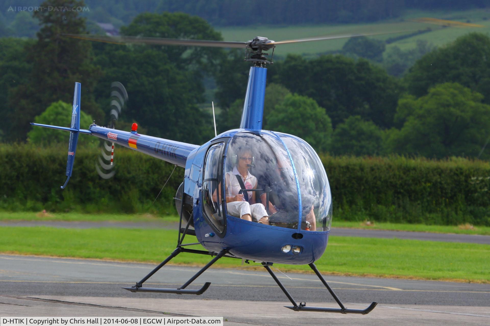 D-HTIK, Robinson R22 Beta ll C/N 2135, visitor at Welshpool