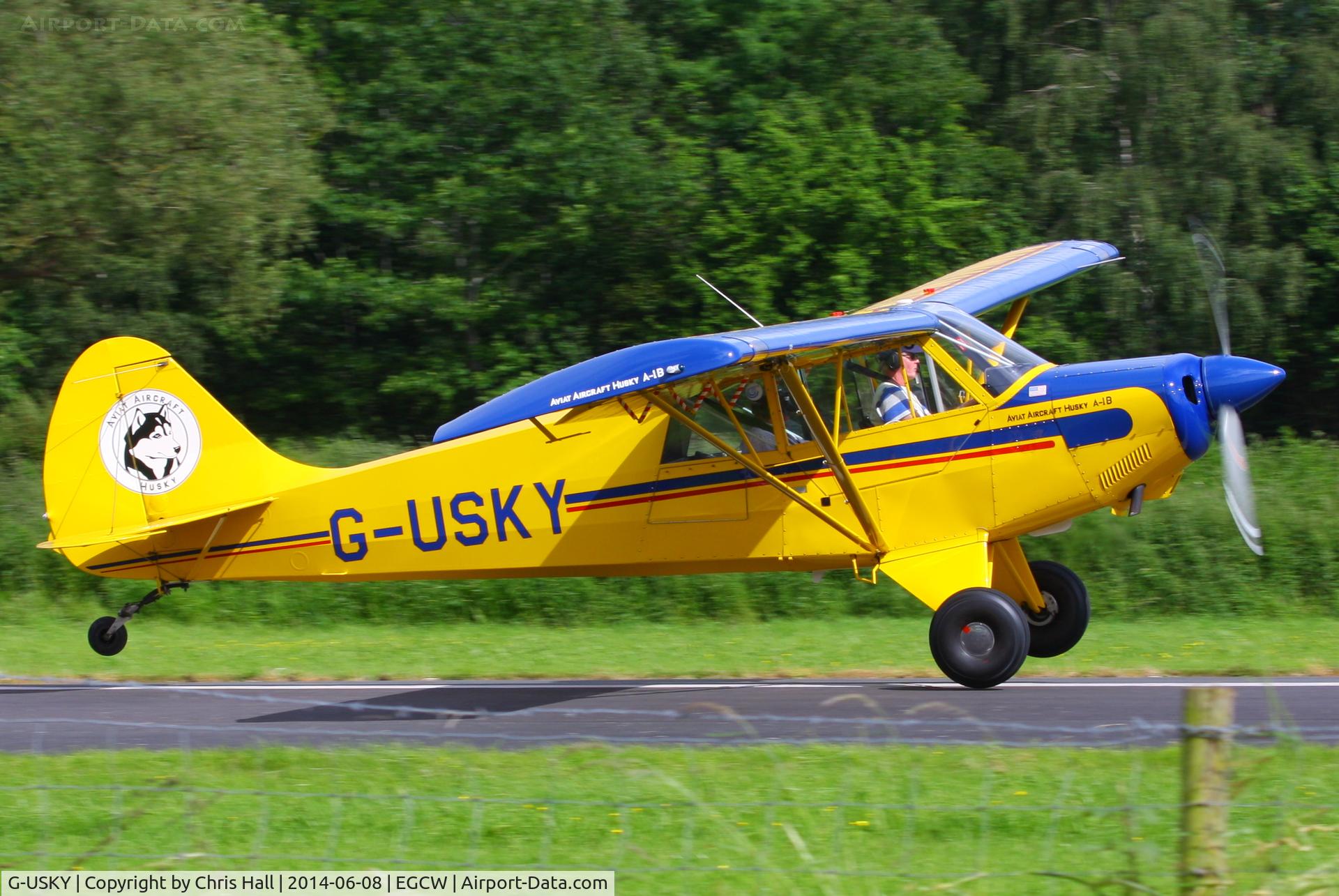 G-USKY, 2004 Aviat A-1B Husky C/N 2261, visitor at Welshpool