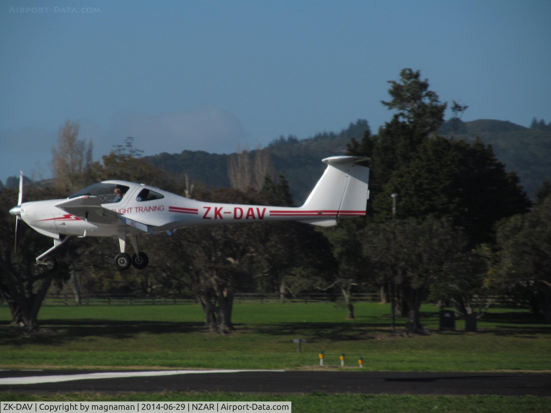ZK-DAV, Diamond DA-20-C1 Eclipse C/N C0566, not a quicksilver but new trainer (diamond) for eagle aviation - just caught on landing