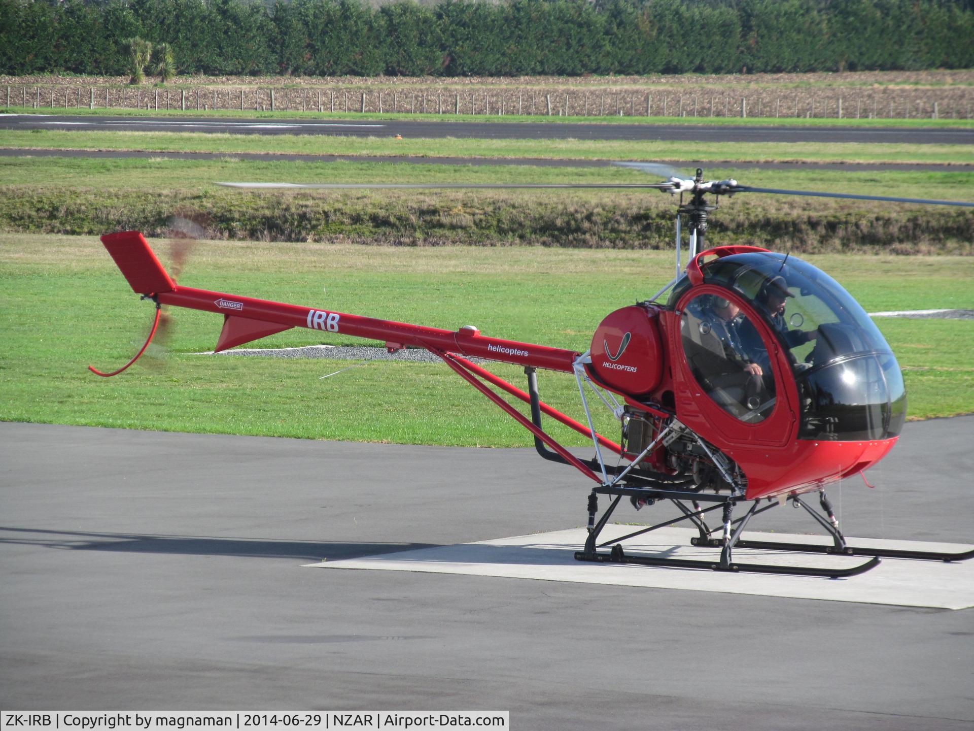 ZK-IRB, Schweizer 269C-1 C/N 0238, Nice shiny new heliwopper at ardmore