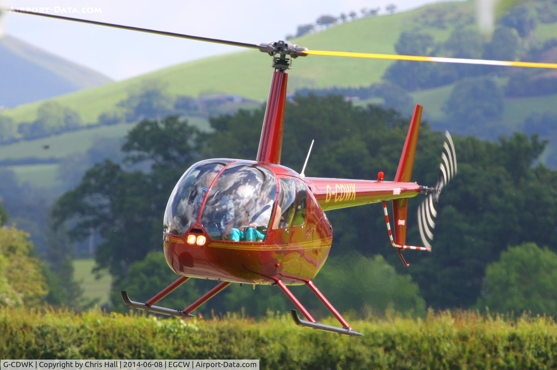 G-CDWK, 2006 Robinson R44 Raven II C/N 11116, visitor at Welshpool