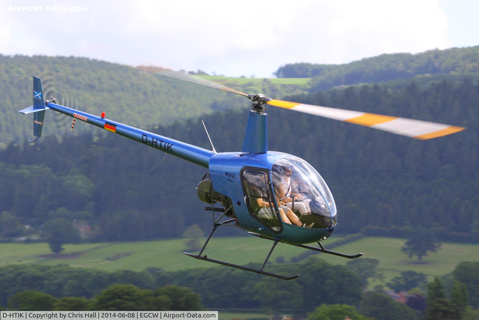 D-HTIK, Robinson R22 Beta ll C/N 2135, visitor at Welshpool