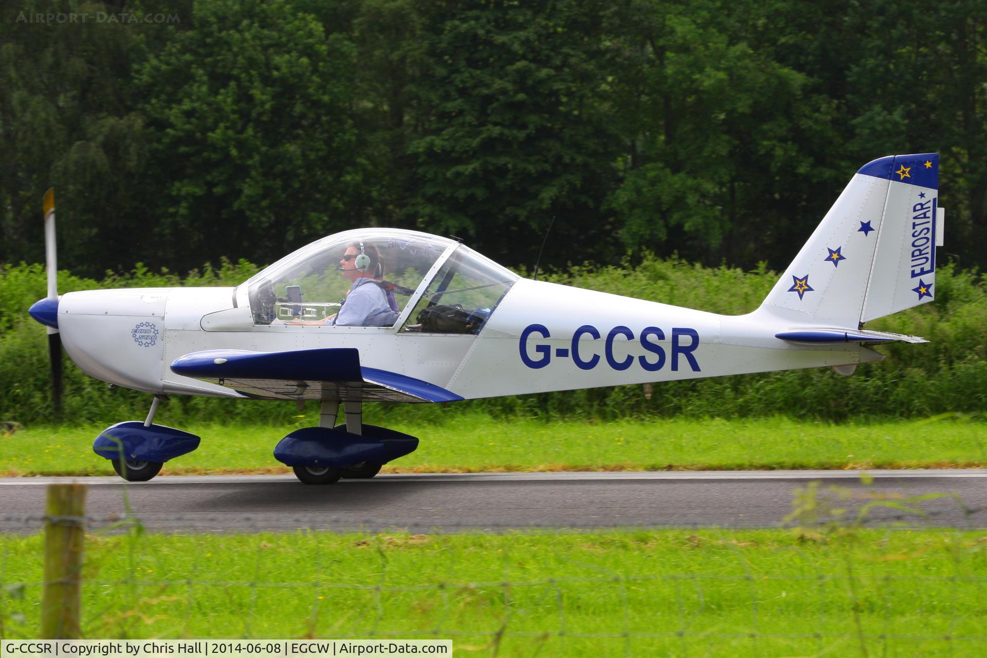 G-CCSR, 2004 Aerotechnik EV-97A Eurostar C/N PFA 315-14174, visitor at Welshpool