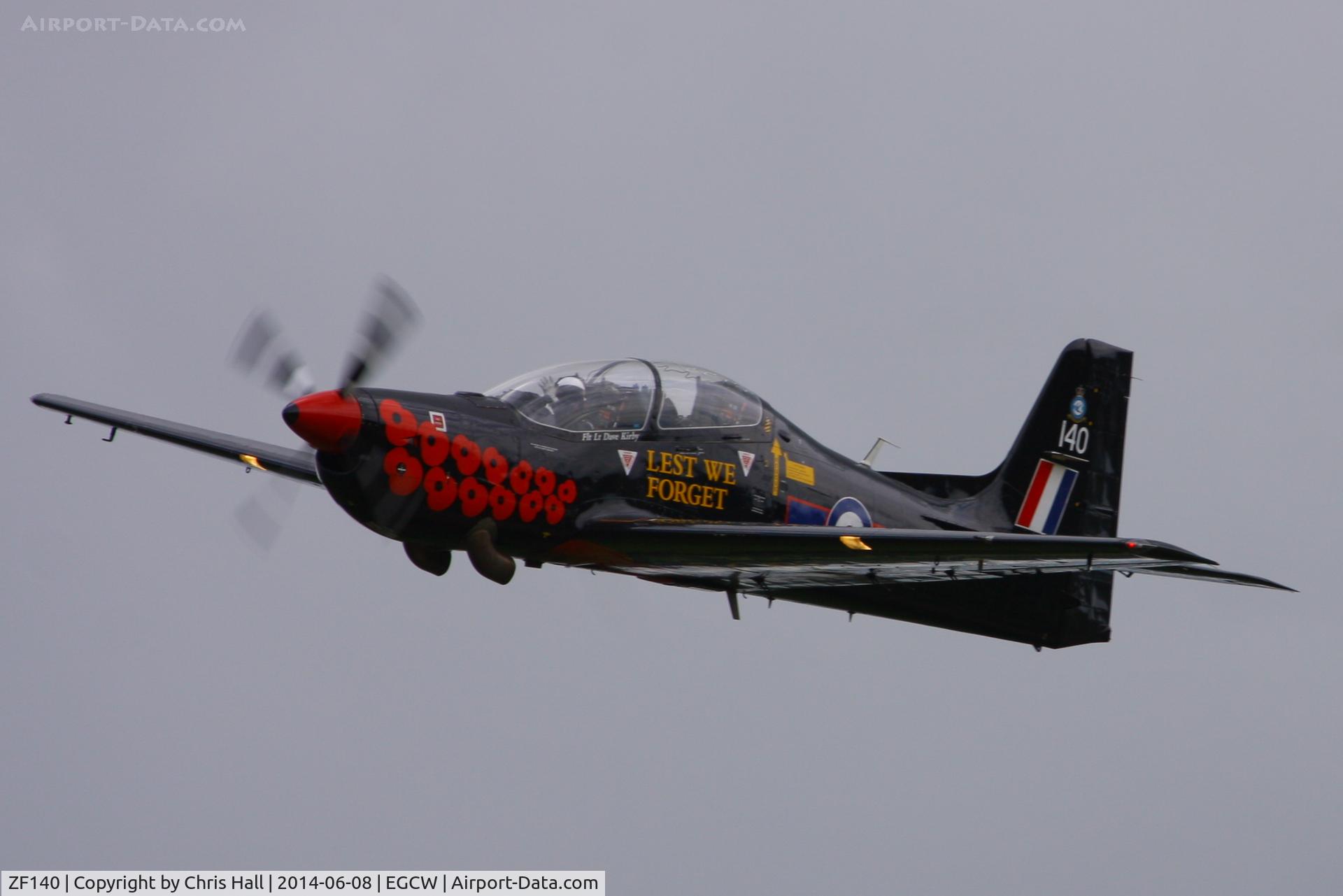 ZF140, 1988 Short S-312 Tucano T1 C/N S006/T6, at the Bob Jones Memorial Airshow, Welshpool