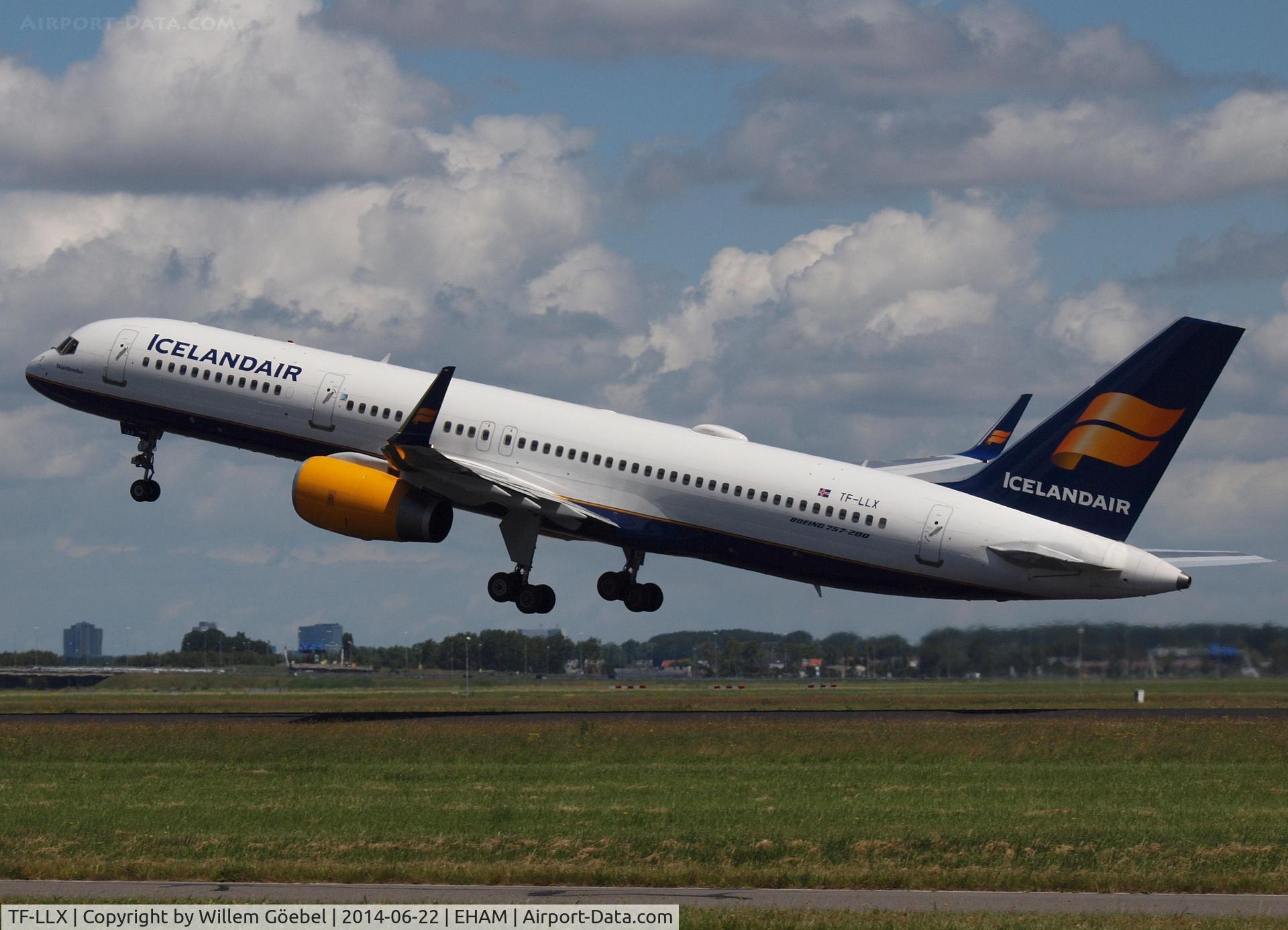 TF-LLX, 2000 Boeing 757-256 C/N 29311, Take off from runway 36L of Schiphol Airport